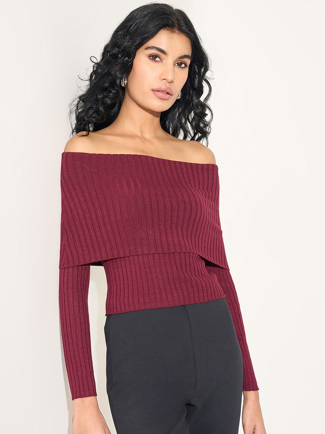 Honey by Pantaloons Women Off-Shoulder Bardot Top
