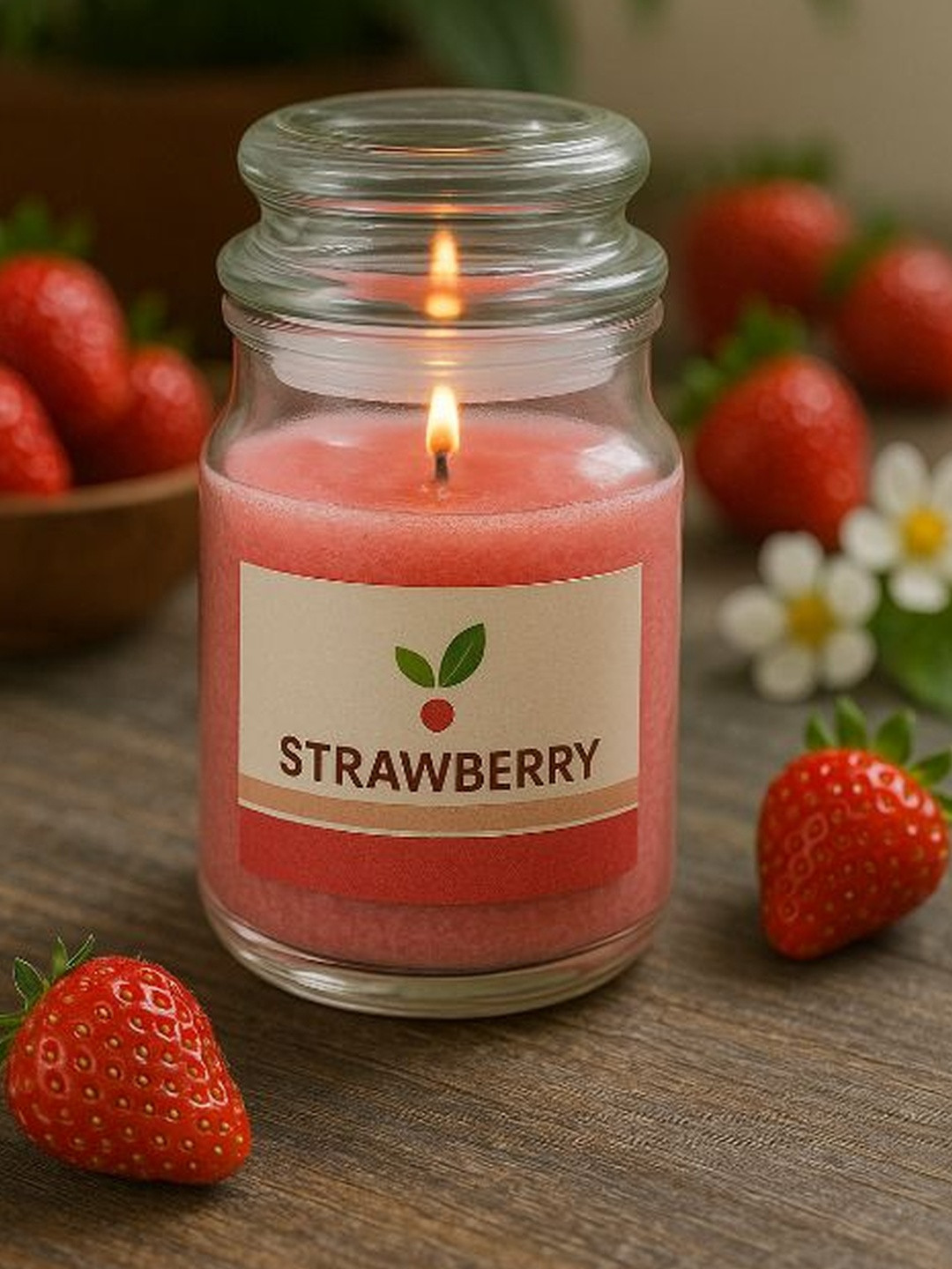 POOKIEMOON Strawberry Scented Jar Candle