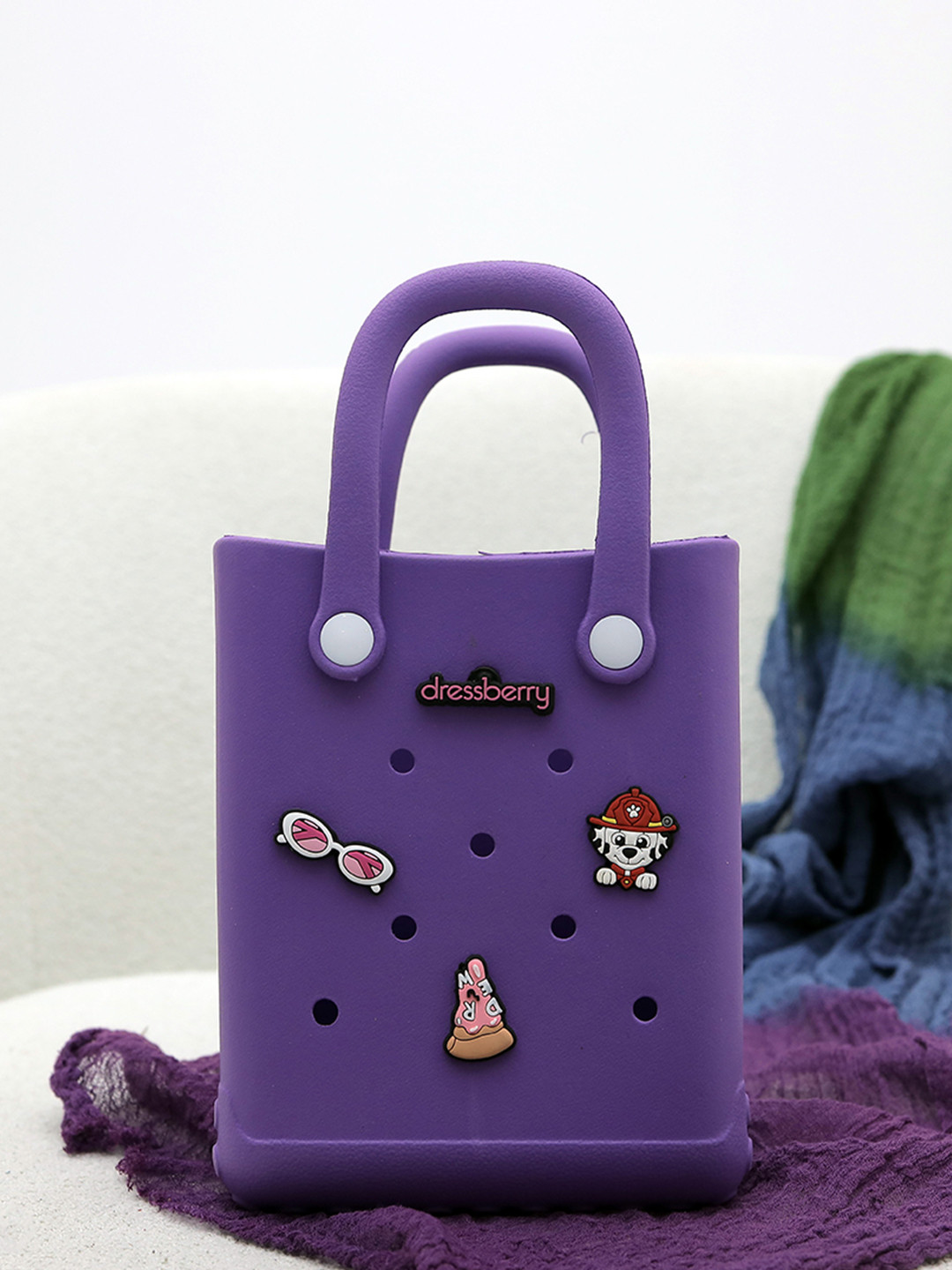 DressBerry Women Structured EVA Handheld Bag with Charms