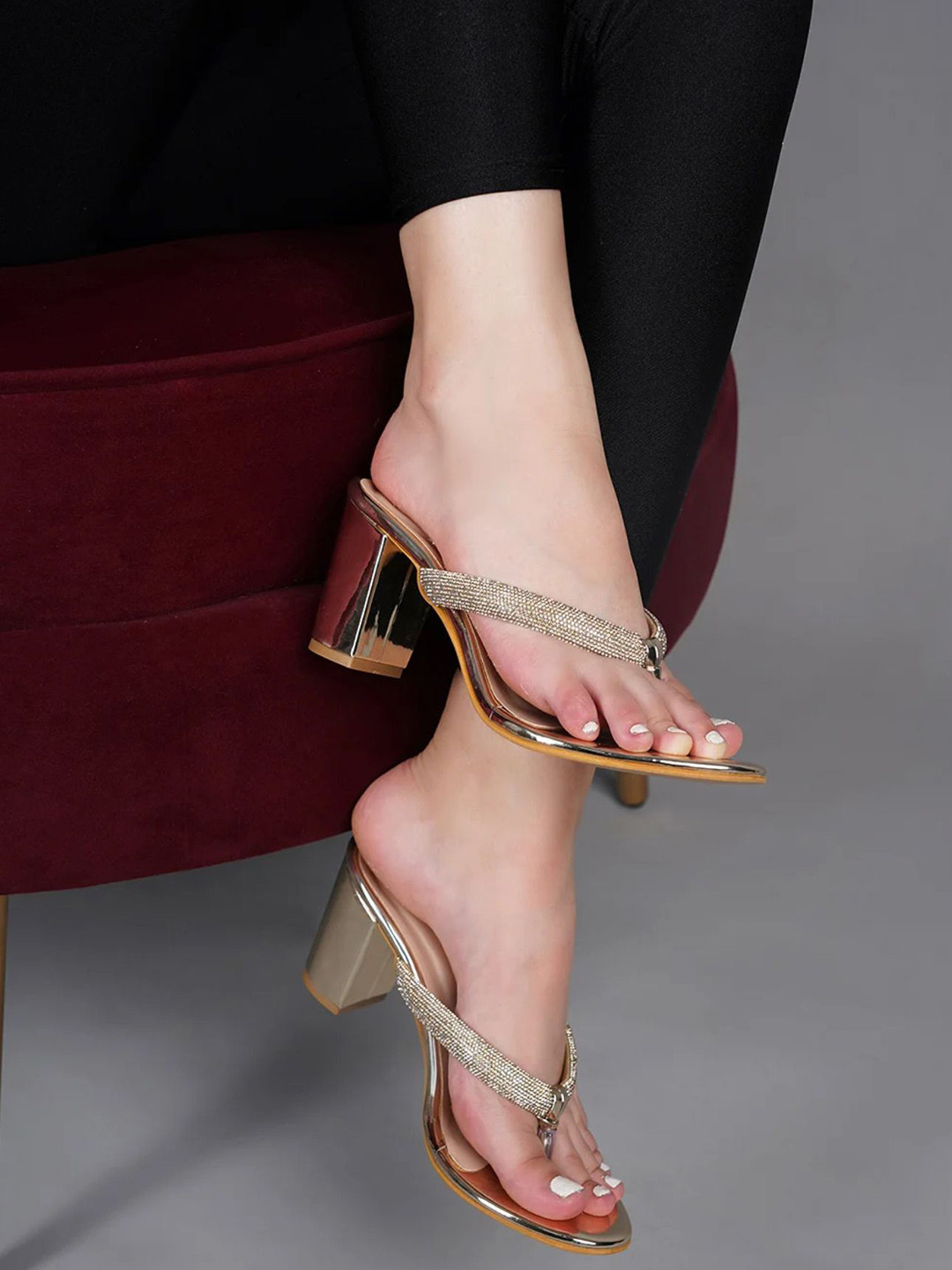 Looper Women Fancy V shape heels