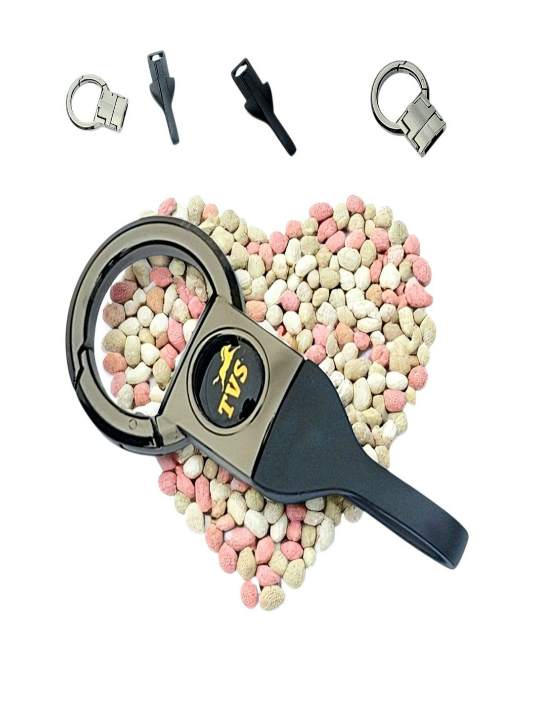 ADOREAL TVS Leather Belt Edition Metallic Keychain