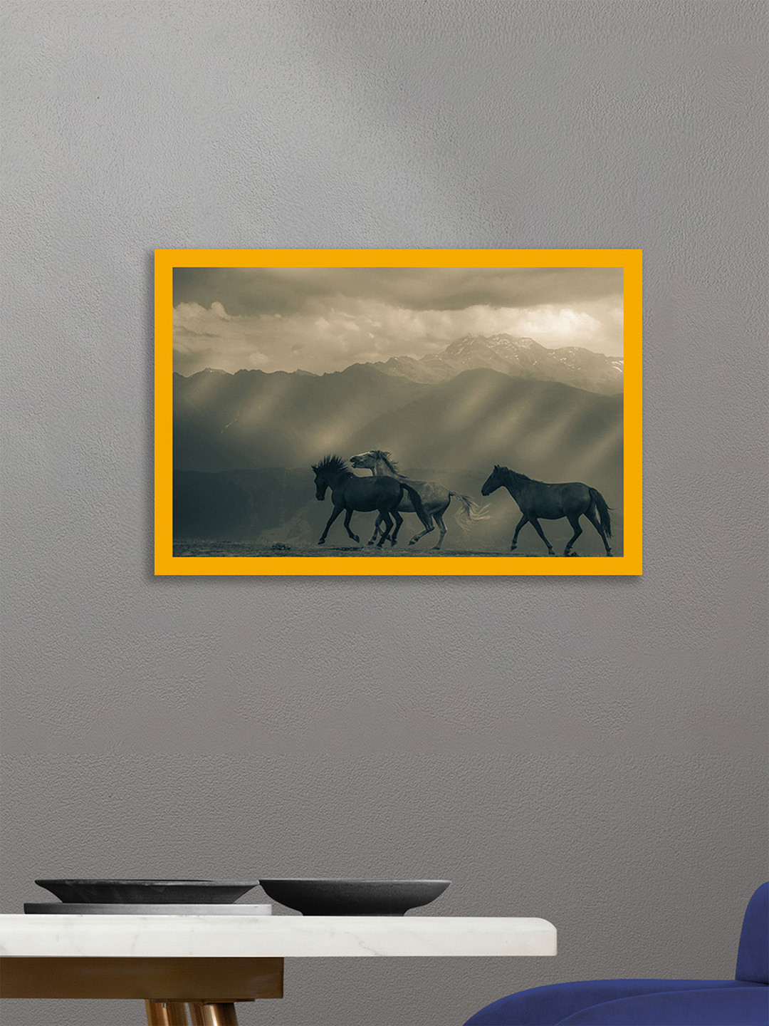 nestroots Black And Grey When Mountains Watch Canvas Other Wall Art