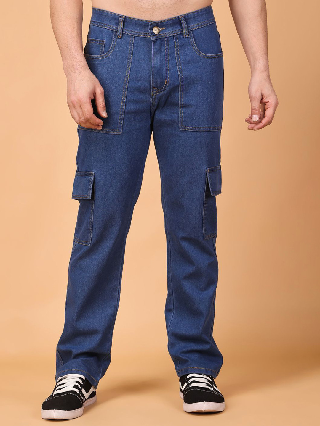 PRJ IN STYLE Men Loose Fit Mid-Rise Cargos