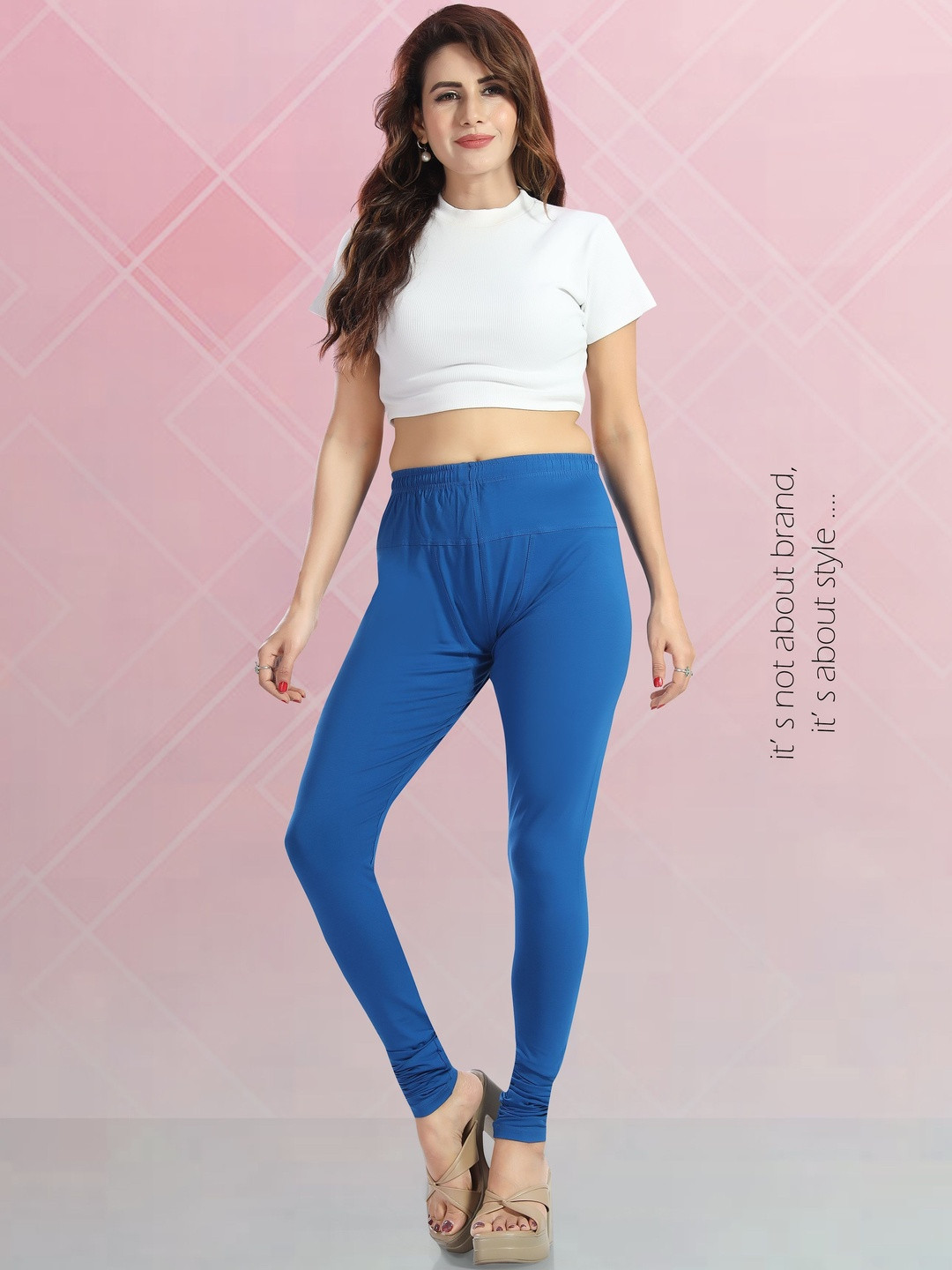 GEMINI Women Blue Cotton Leggings