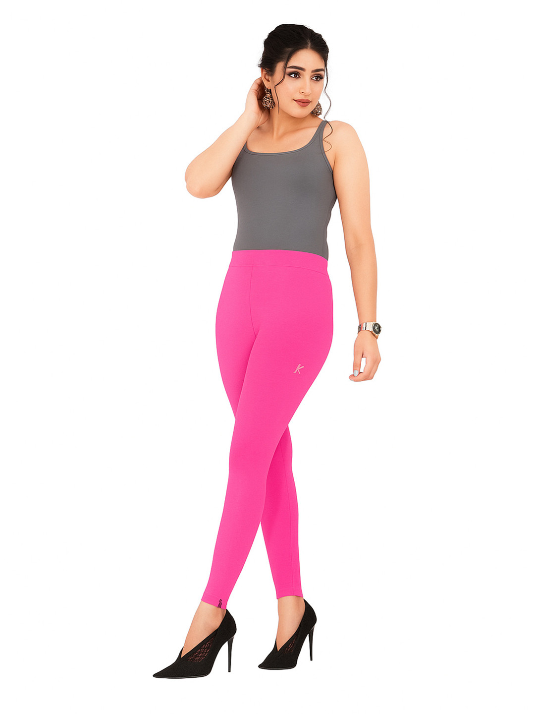E-Bin-Sales Women High-Rise Stretchable Ankle-Length Leggings