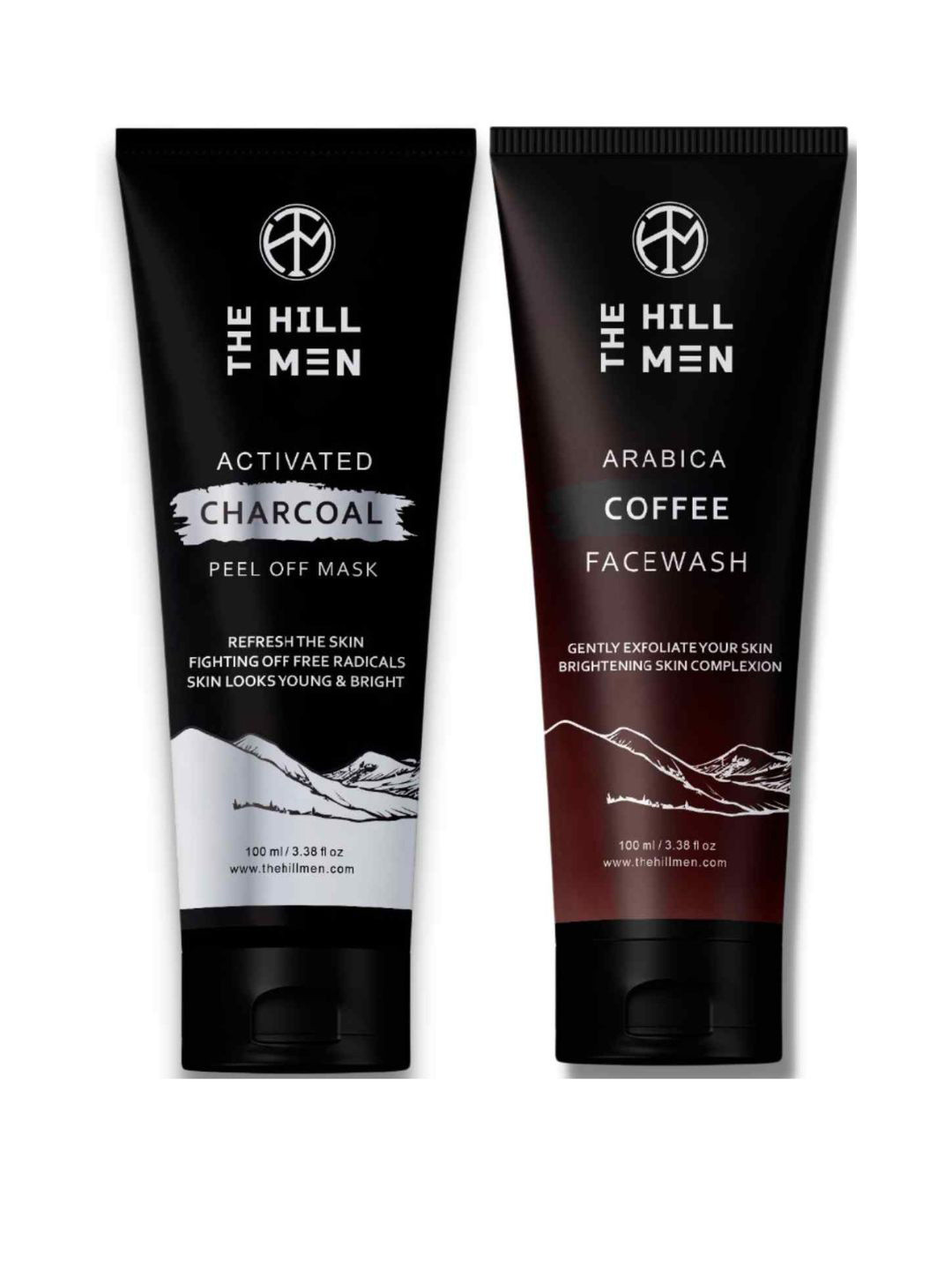 The Hill Men Set Of 2 Activated Charcoal & Arabica Coffee Face Wash - 100 ml Each