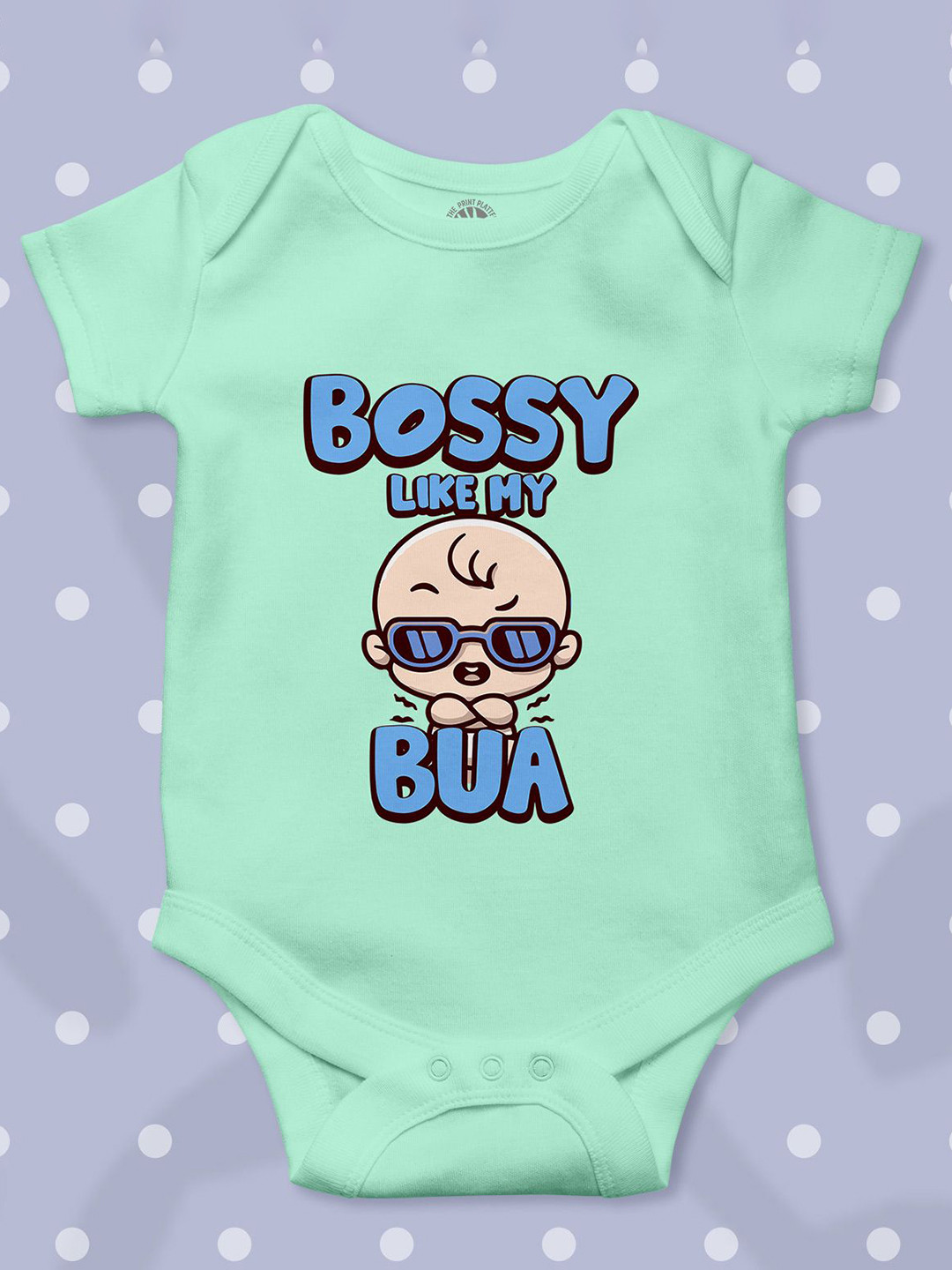 THE PRINT PLATTER Infants Boss Like Bua Printed Cotton Bodysuit