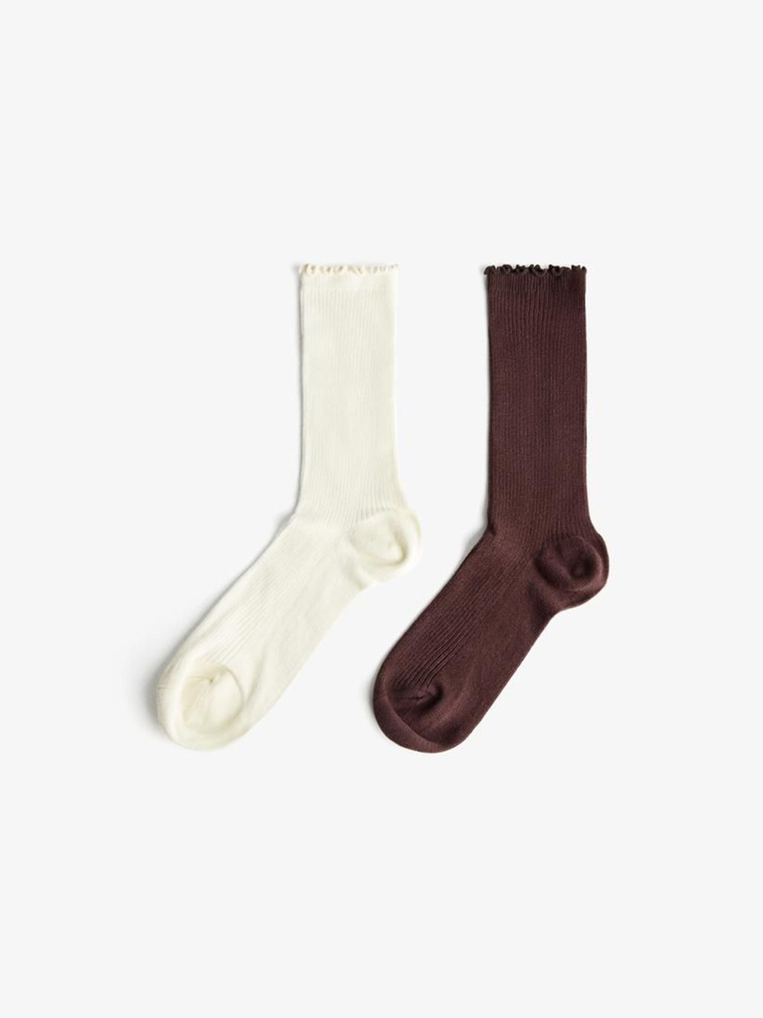 Bershka 2-Pack Of Curly Viscose Socks