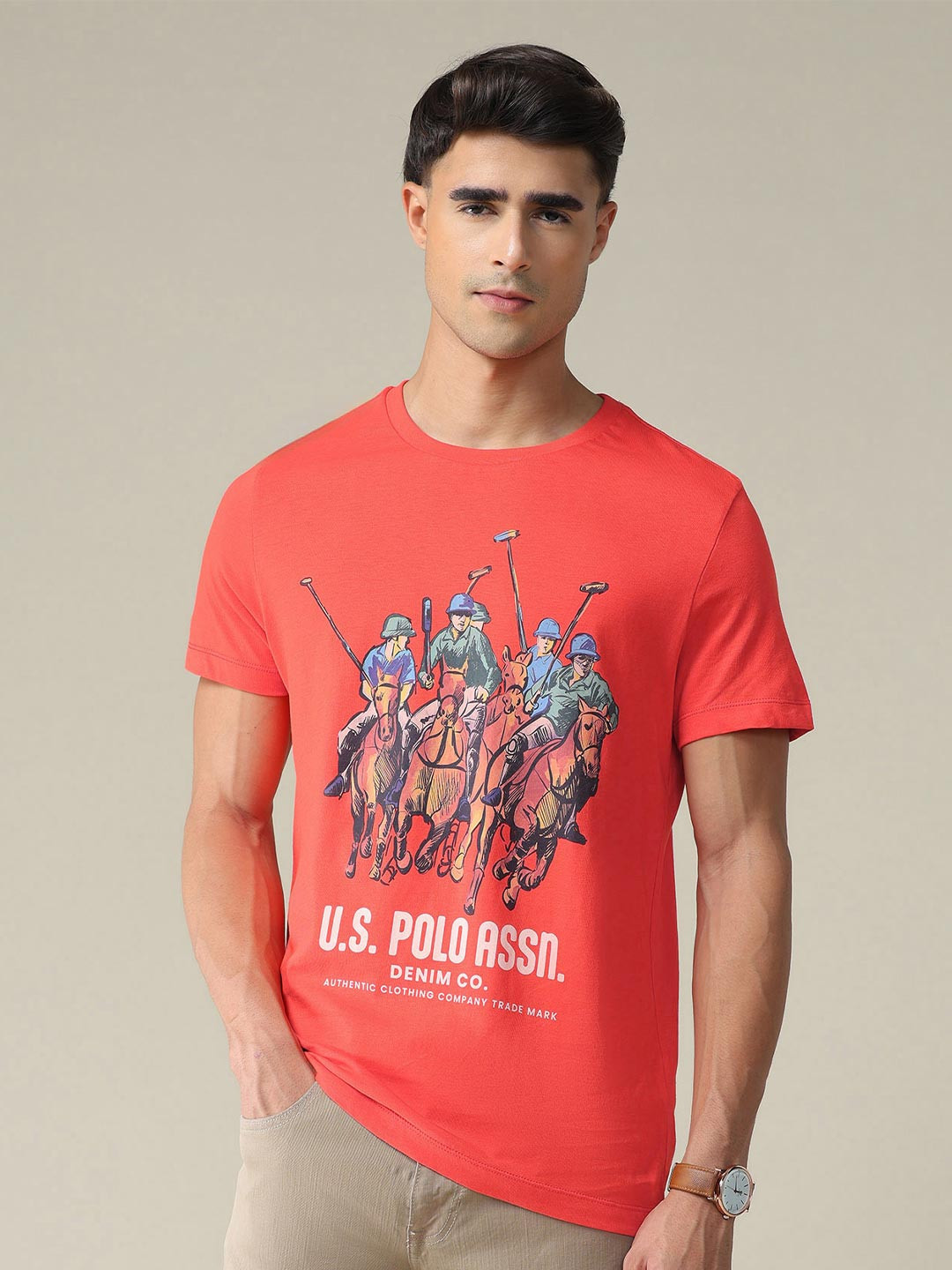 U.S. Polo Assn. Denim Co. Bold Print Cotton T-Shirt