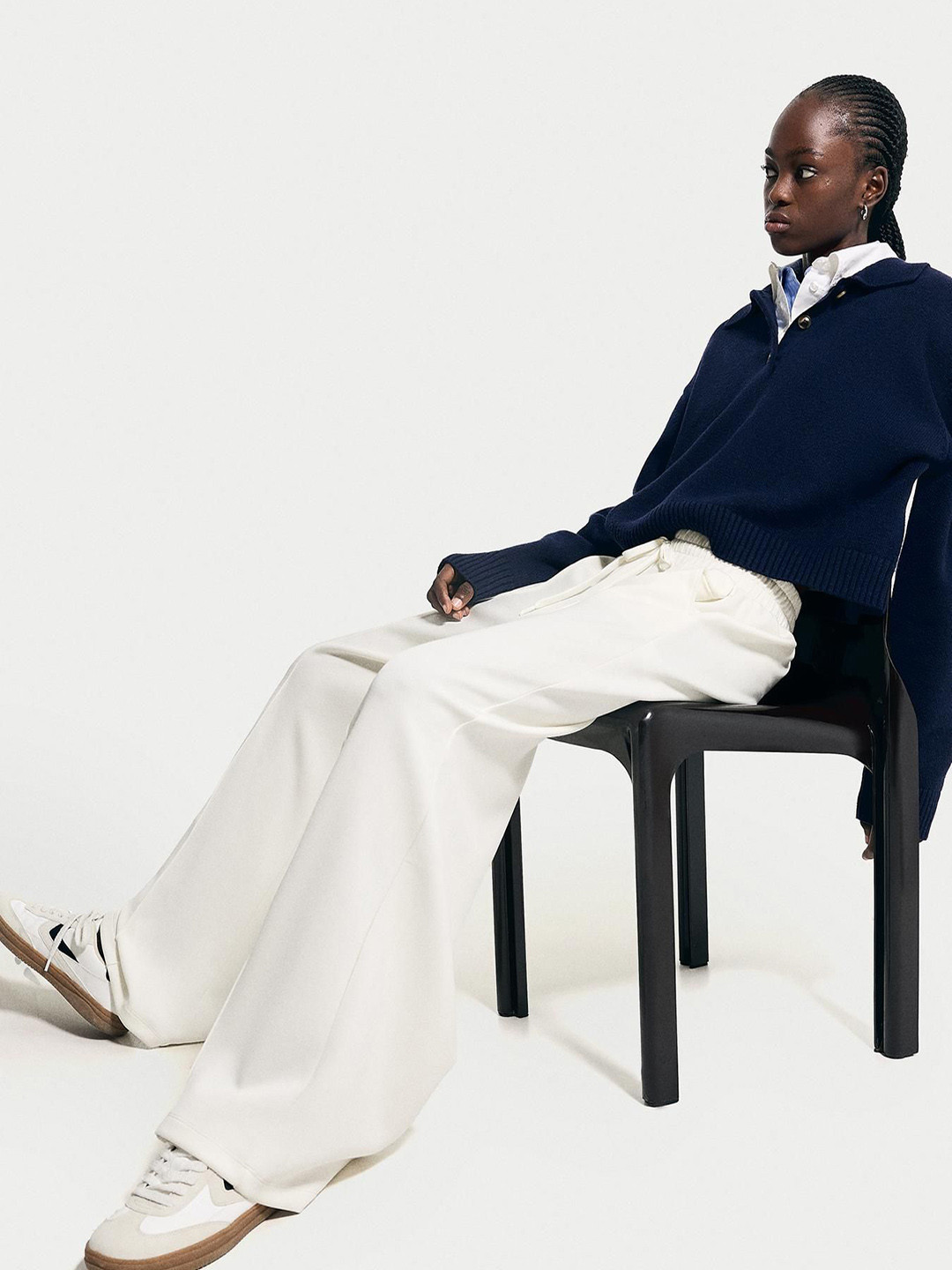 Bershka Soft Touch Wide-leg Trousers