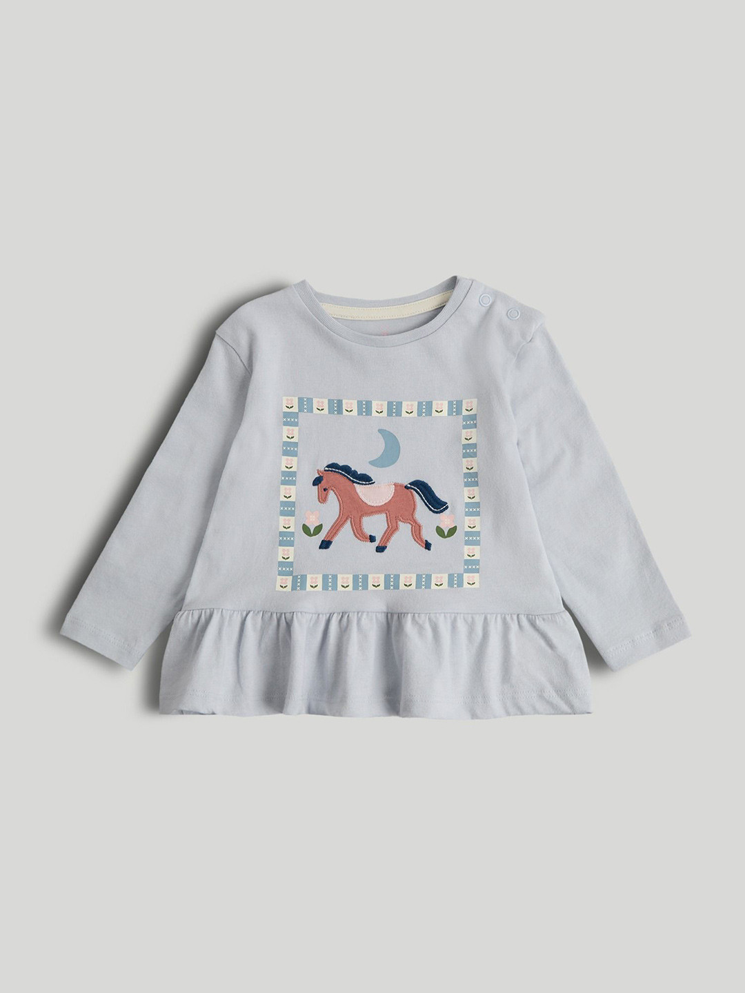 mothercare Girls Running Wild Printed Full Sleeve T-Shirt