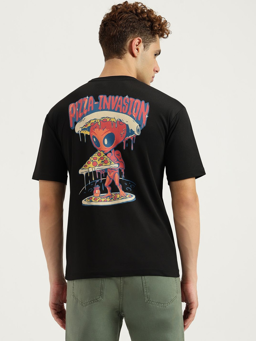 SENJARYA TIMES Men Graphic Printed Round Neck T-shirt