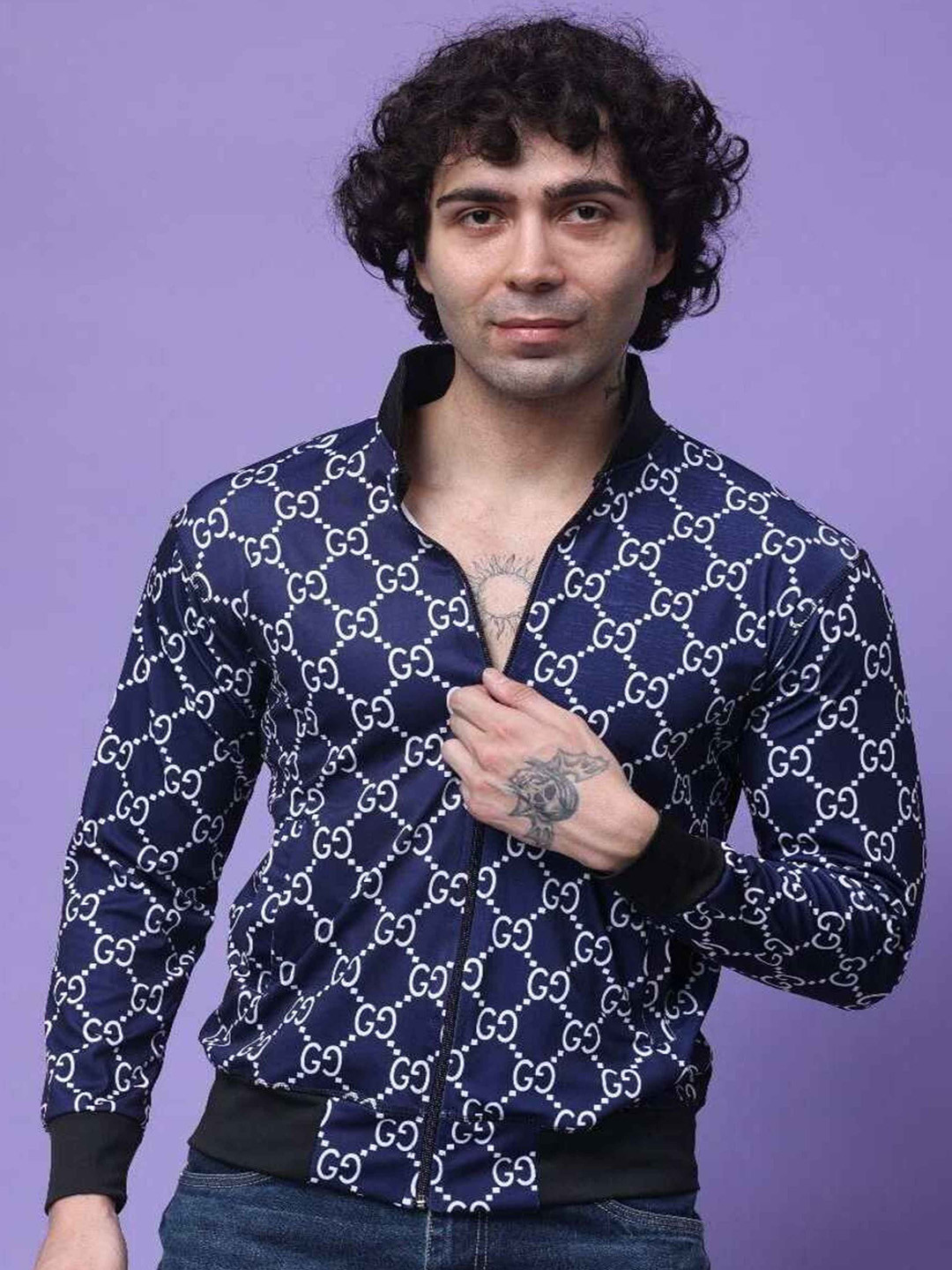 YELLOW TREE Men Bomber Jacket with Brand Logo