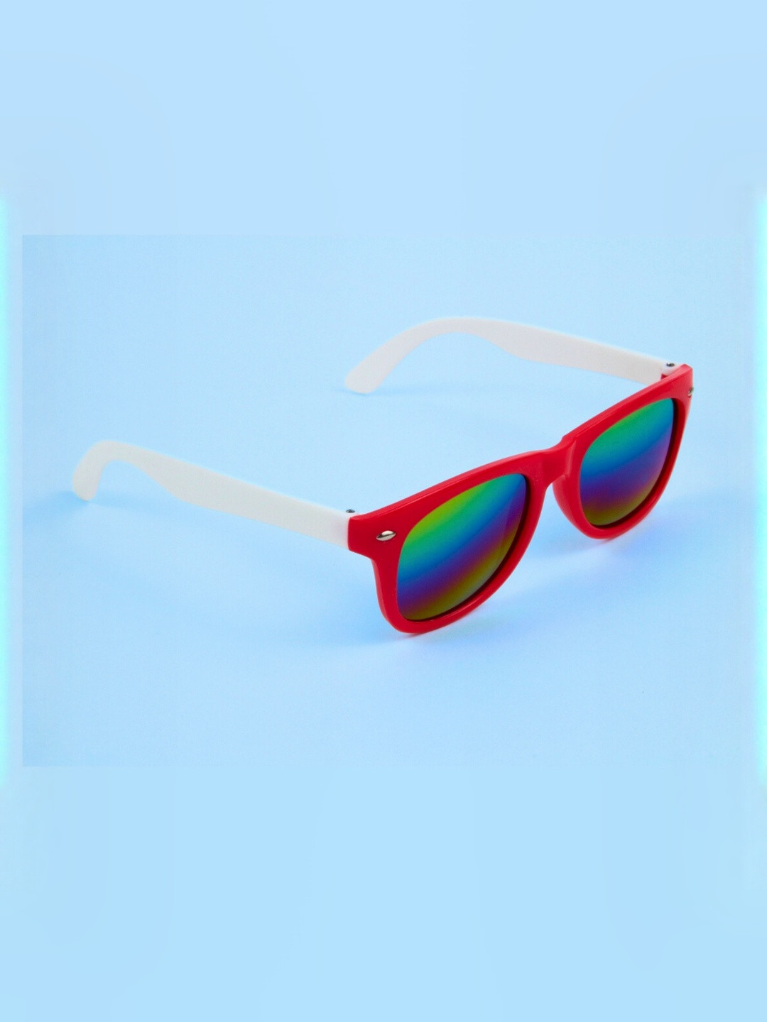 NESKA MODA Unisex Kids Mirrored Lens Red Sunglasses