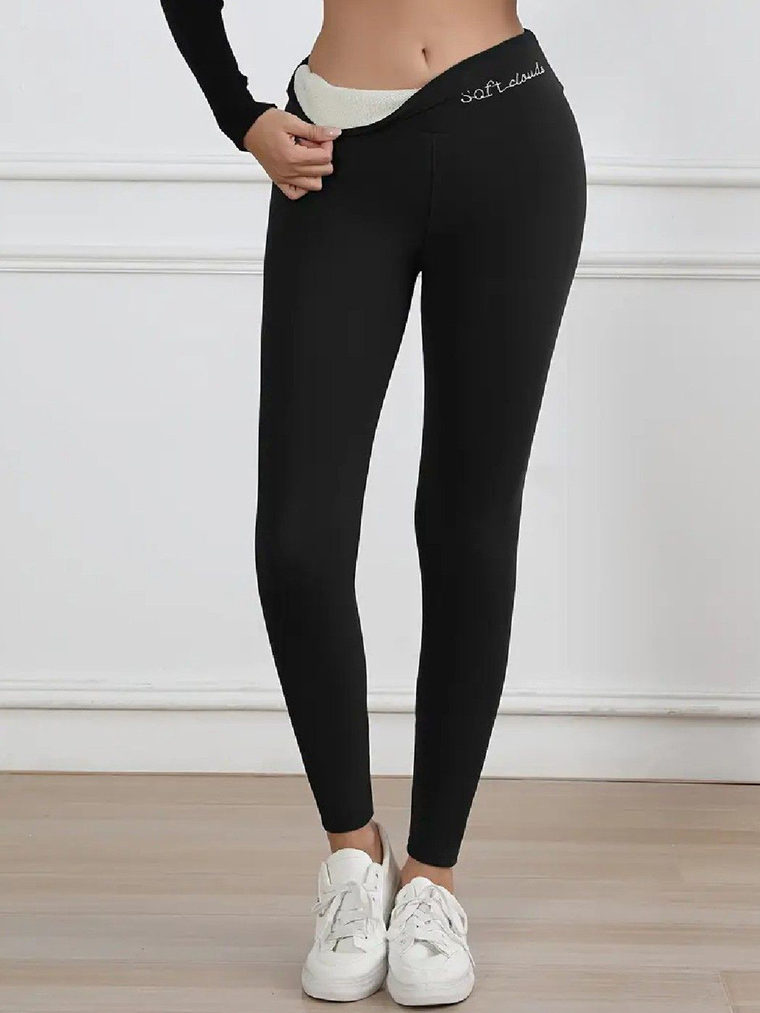 Poftik Women Slim Fit High Rise Fleece Warm Thermal Legging