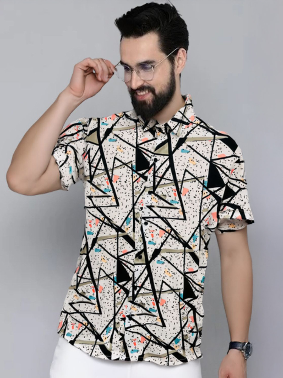 JENSI ENTERPRISE Classic Geometric Printed Shirt