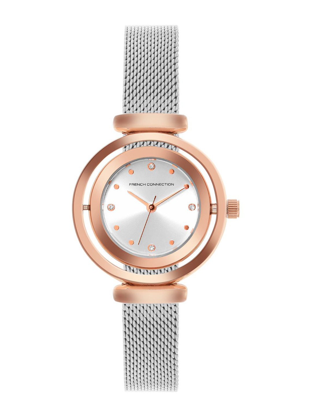 French Connection Sunray Women Dial & Stainless Steel Straps Analogue Watch FCMX1SM