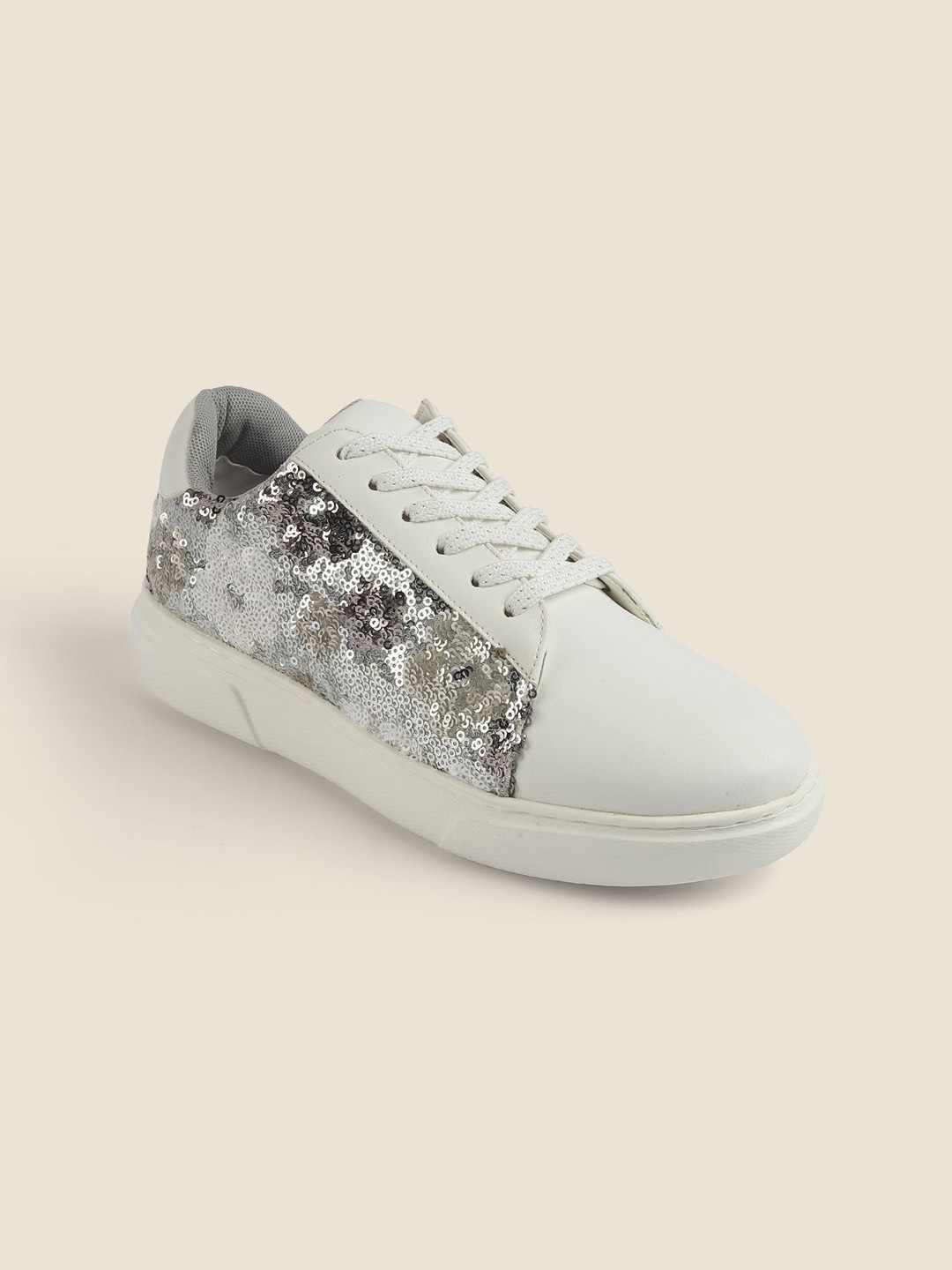 Metro Women Woven Design Lace-Ups Round Toe Skate Shoes