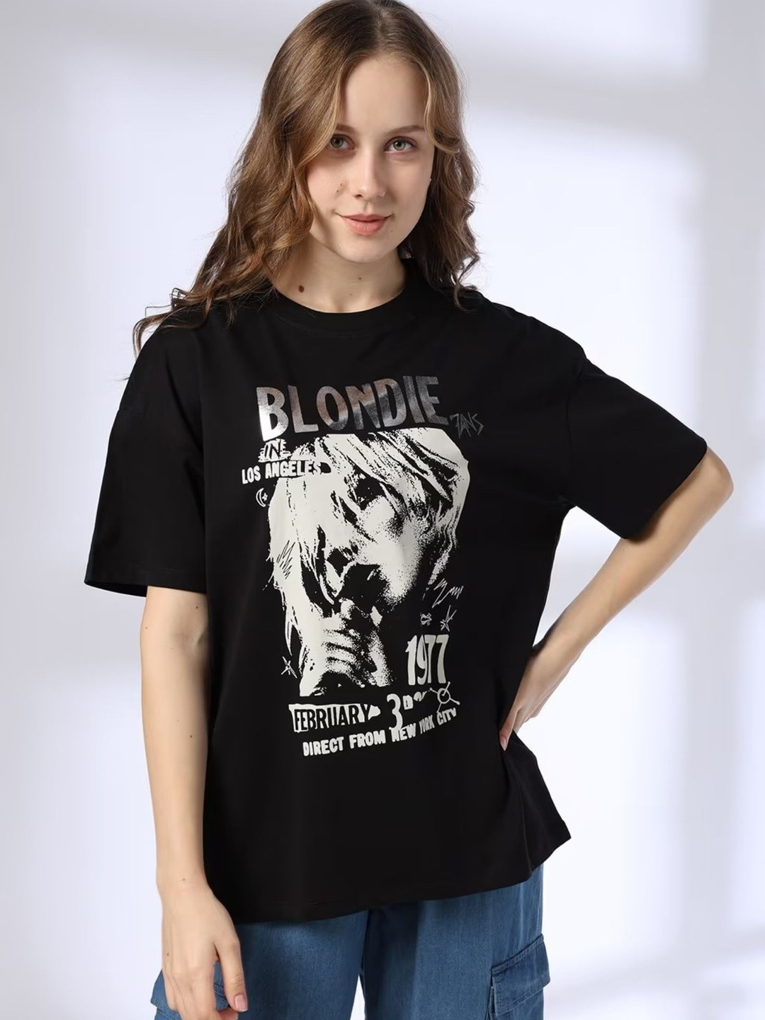 SHAIRA FASHION Women Blondie Graphic Printed Round Neck Cotton T-shirt