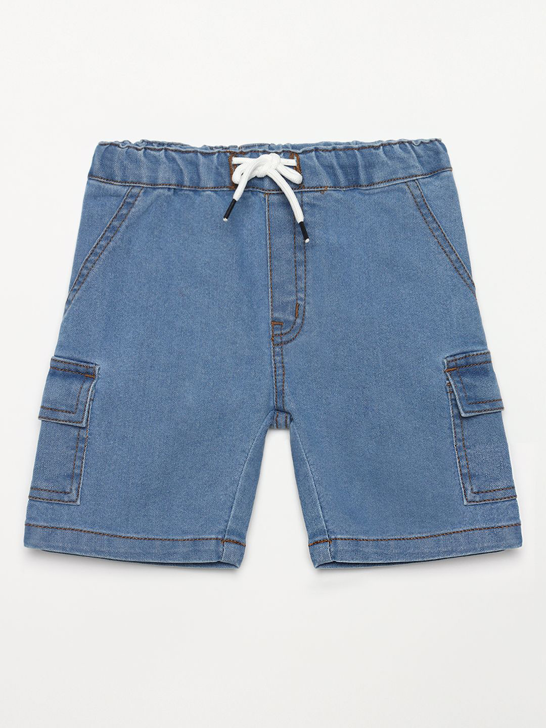 GUTI Boys Low-Rise Denim Cargo Shorts Shorts