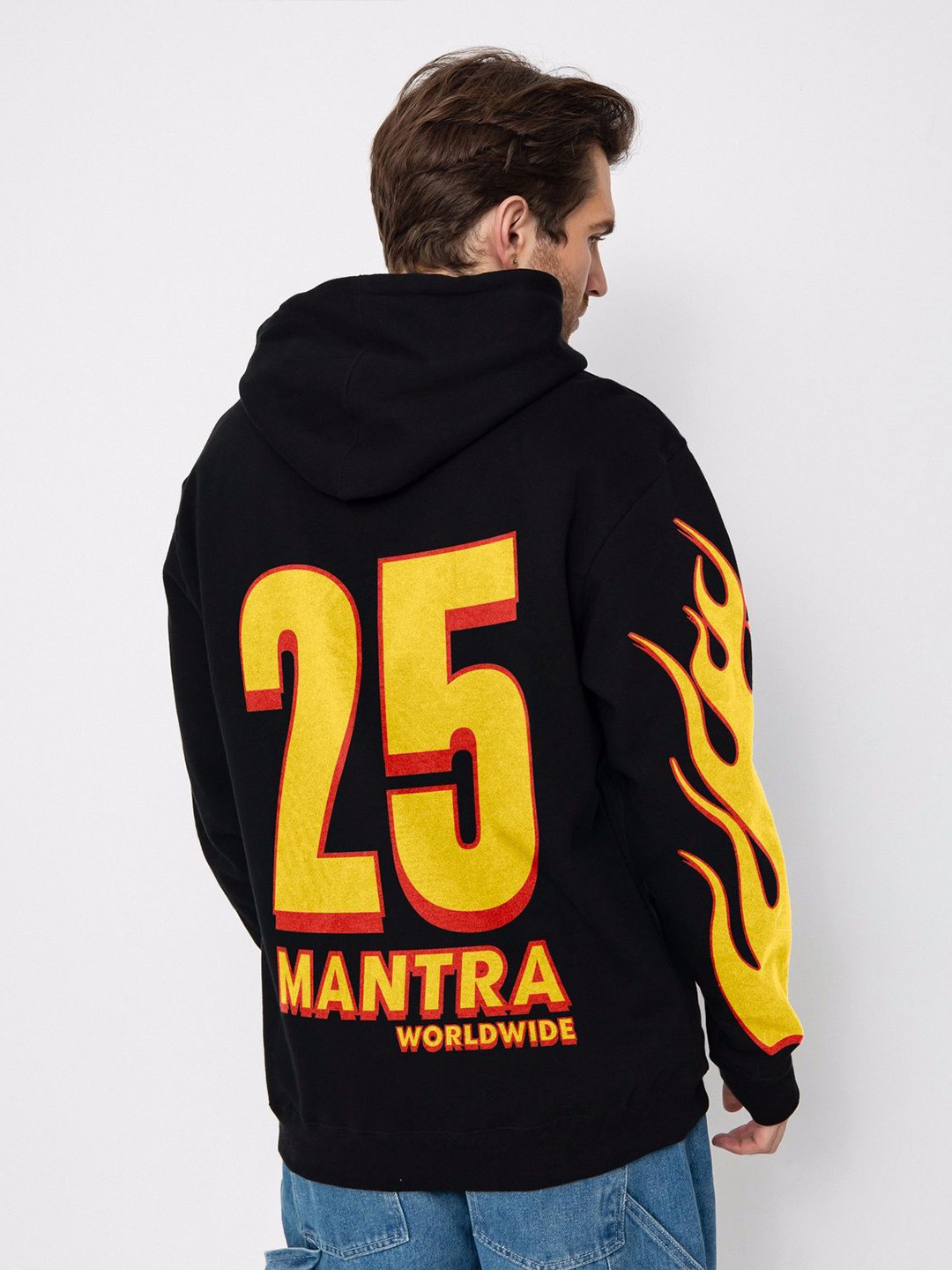 The Youth Mantra Men Graphic Printed Hooded Sweatshirt
