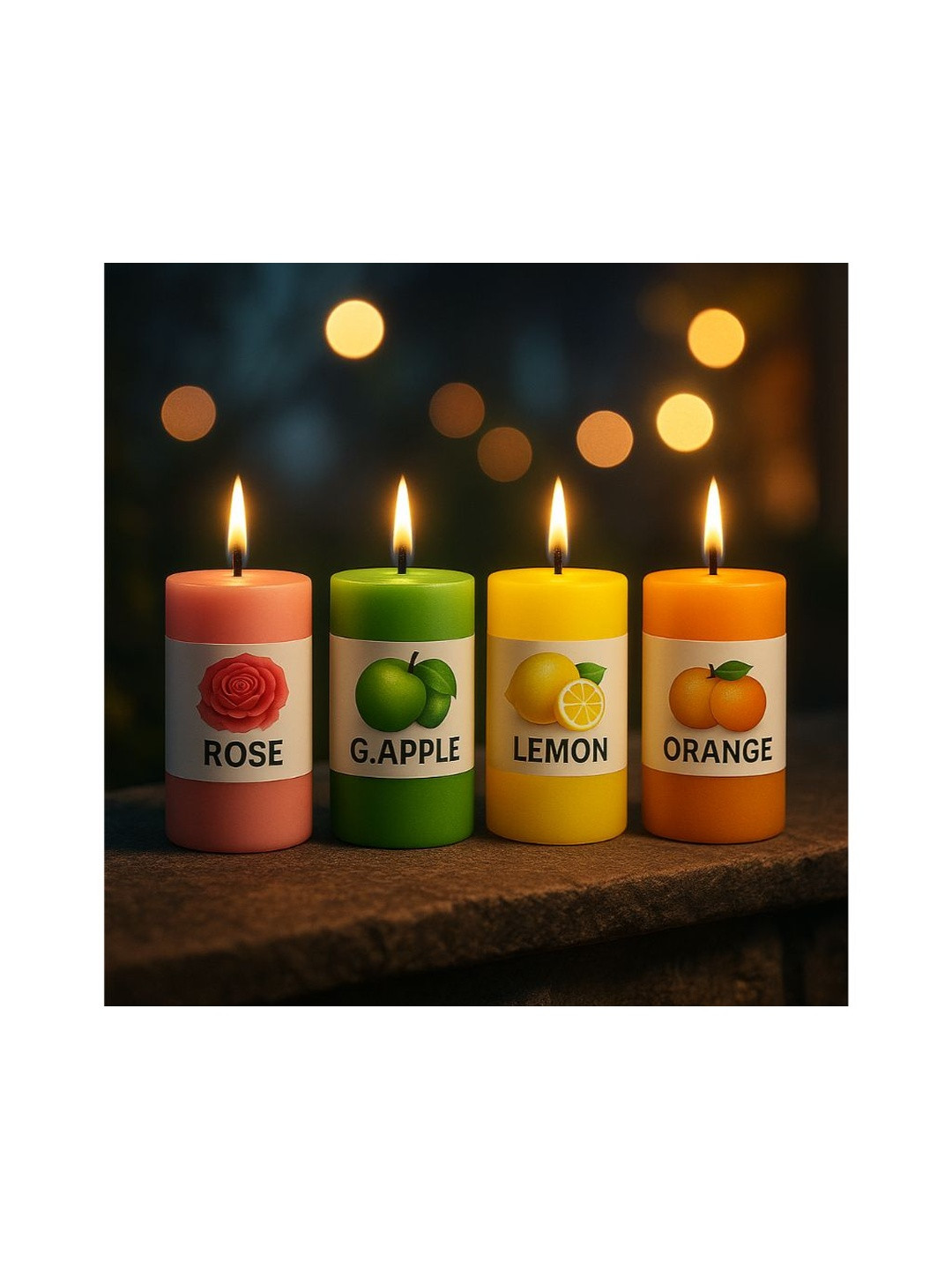 Pookiemoon Premium 4 pillar candles