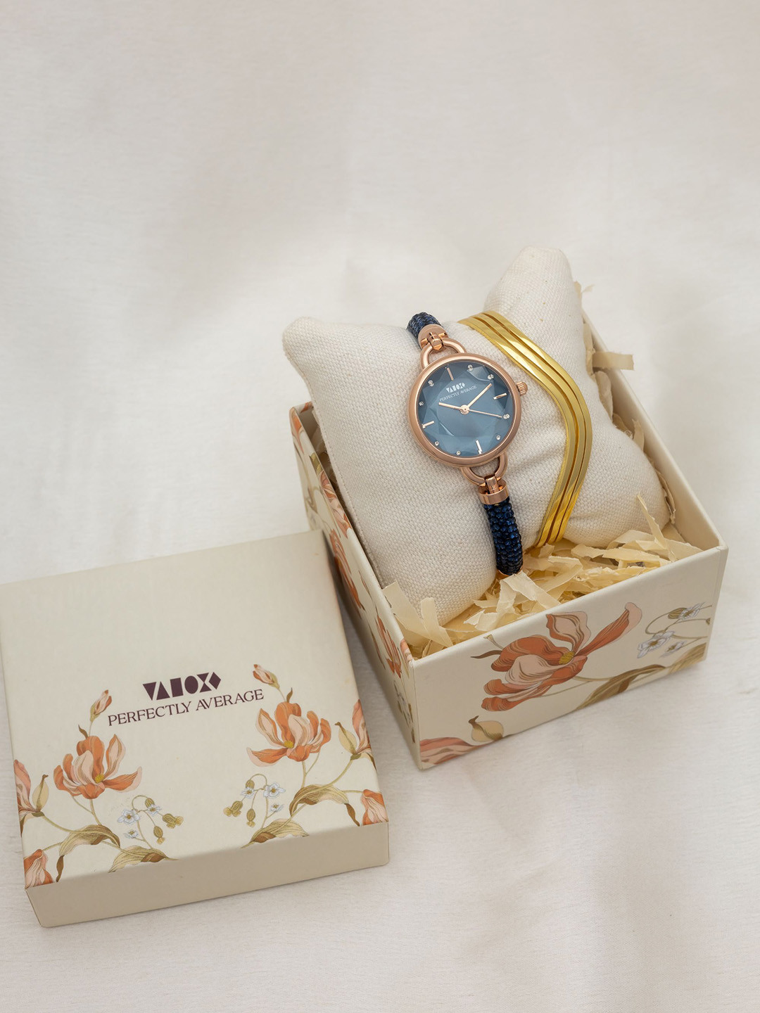 Perfectly Average Women Asymmetrical Bracelet & Crystal Slider Watch Accessory Gift Set