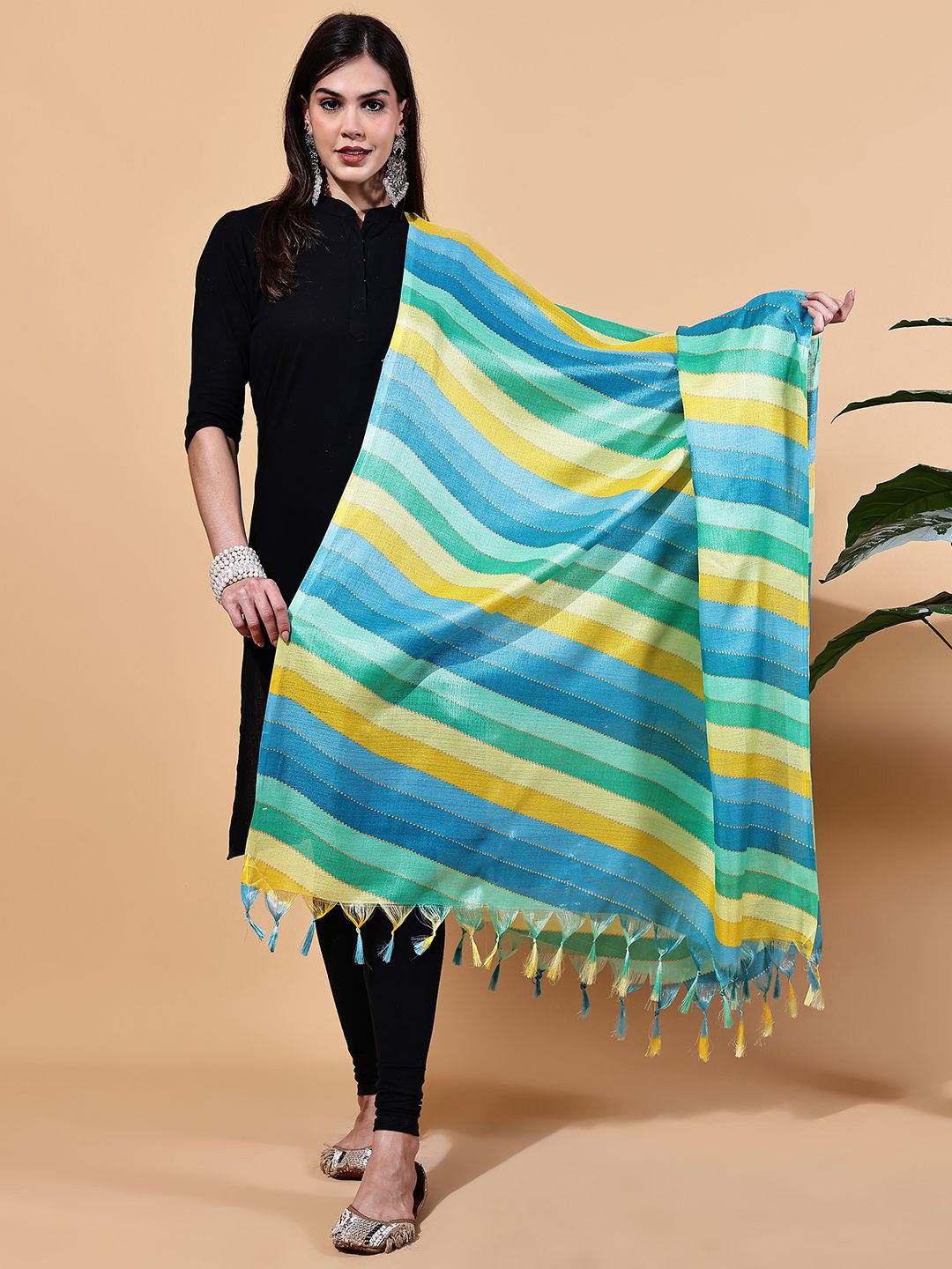LOOM LEGACY Leheriya Tie and Dye Dupatta