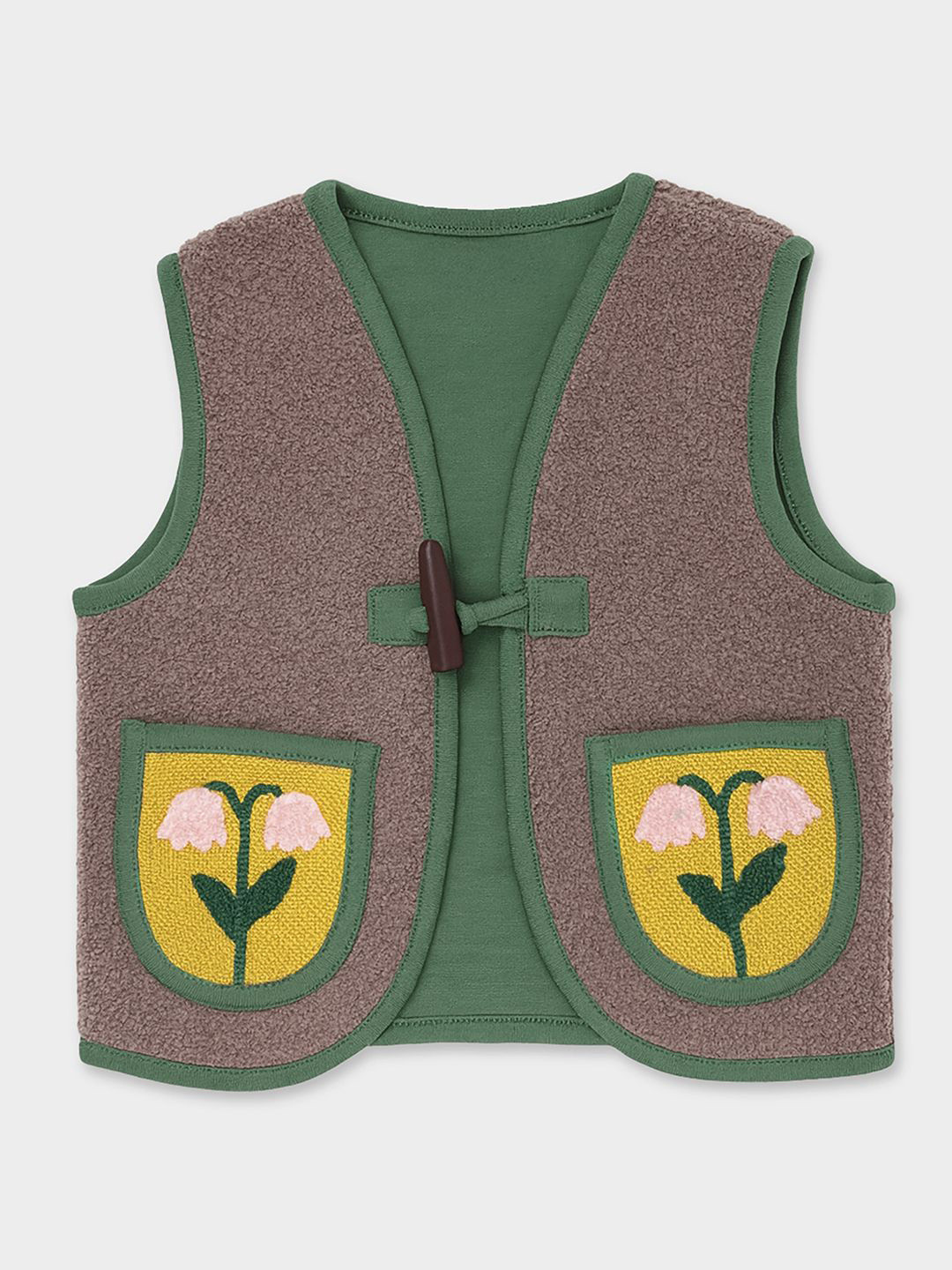 MiArcus Girls Embroidered Pocket Coat