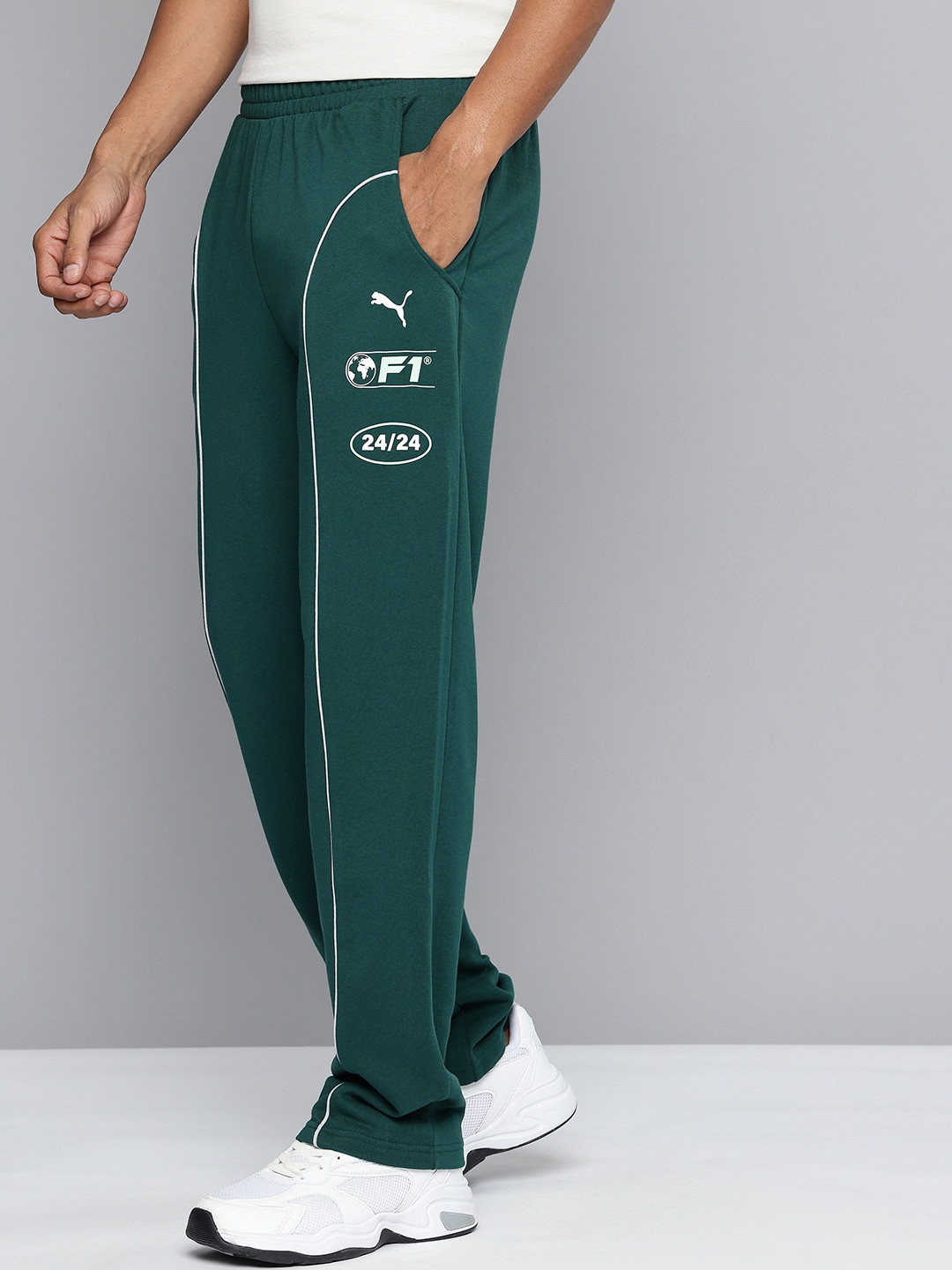 PUMA Motorsport Formula 1 Men Typography Printed Sports Track Pant