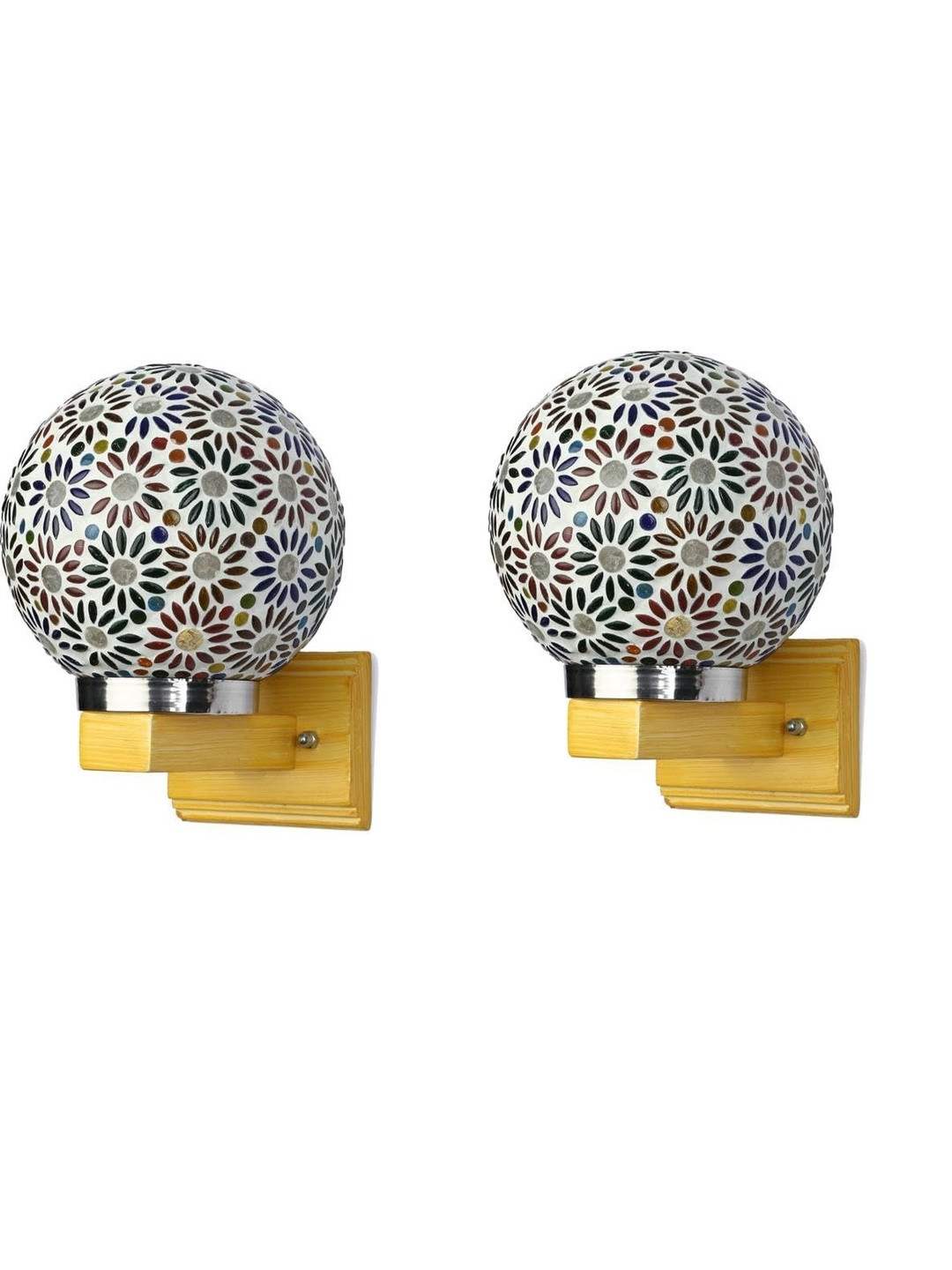 1ST TIME Black 2 Pieces Glass Traditional Cylinder Wall Lamps
