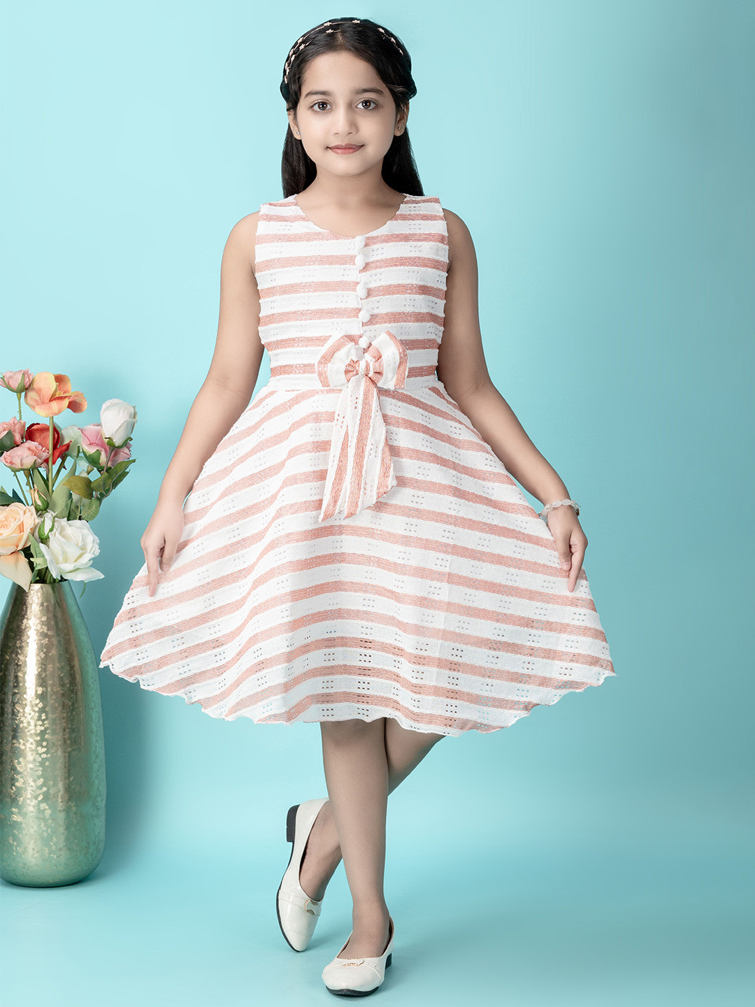 BARKAT DESIGNING PLANET Girls  Fit and Flare Knee Length Dress