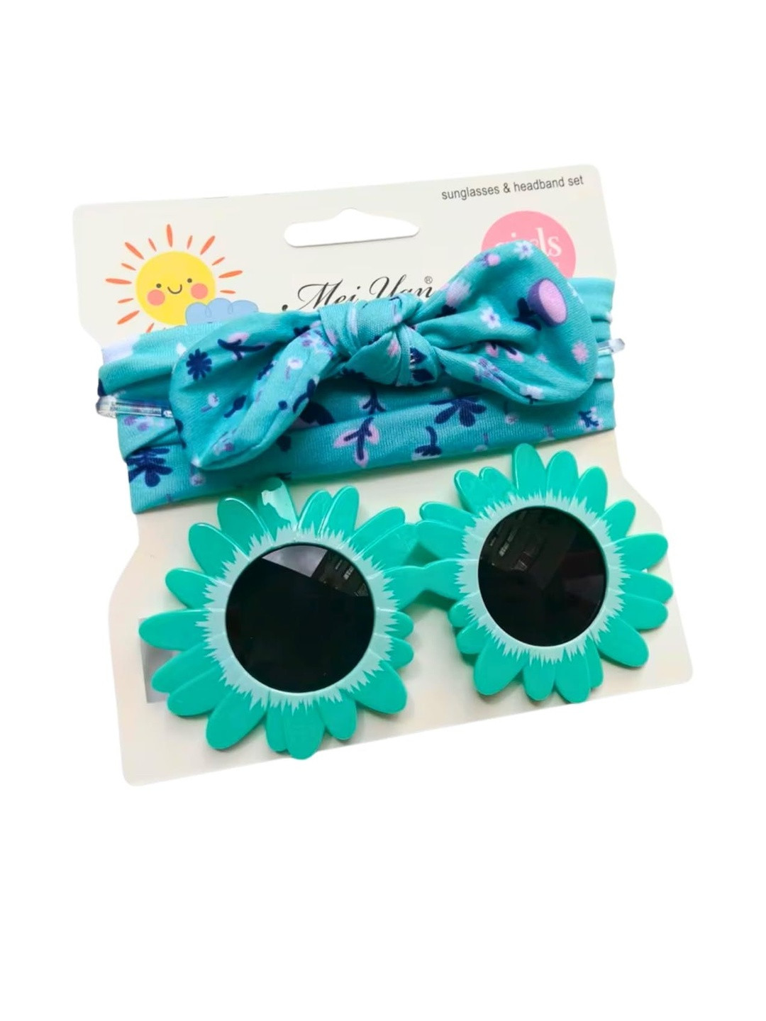 NESKA MODA Unisex Kids Black Lens & Green Other Sunglasses with