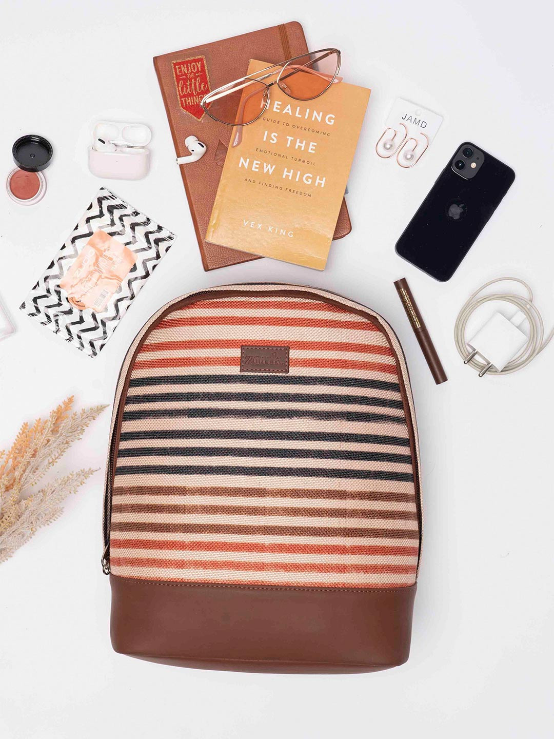 ZOUK Striped Backpack