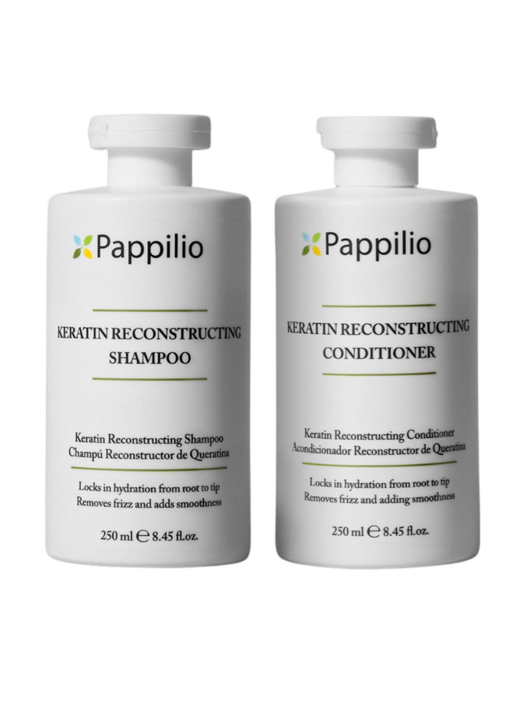 Pappilio Set Of 2 Keratin Shampoo & Conditioner- 250 ml Each