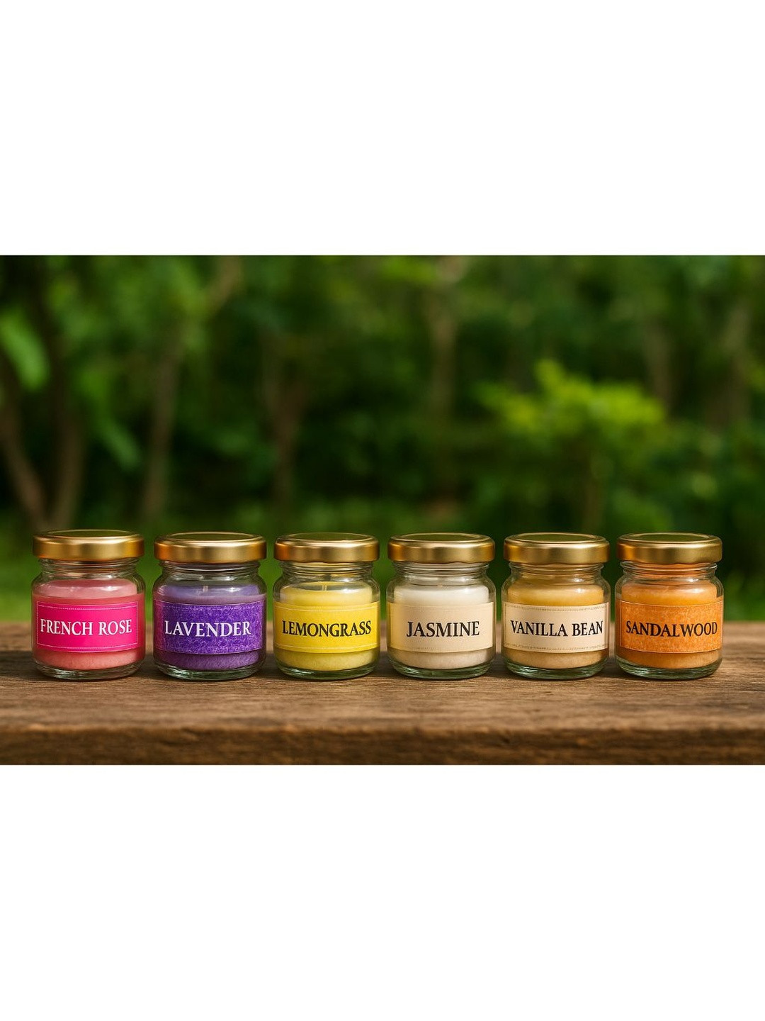 POOKIEMOON Set of 6 Scented Glass Jar Candle