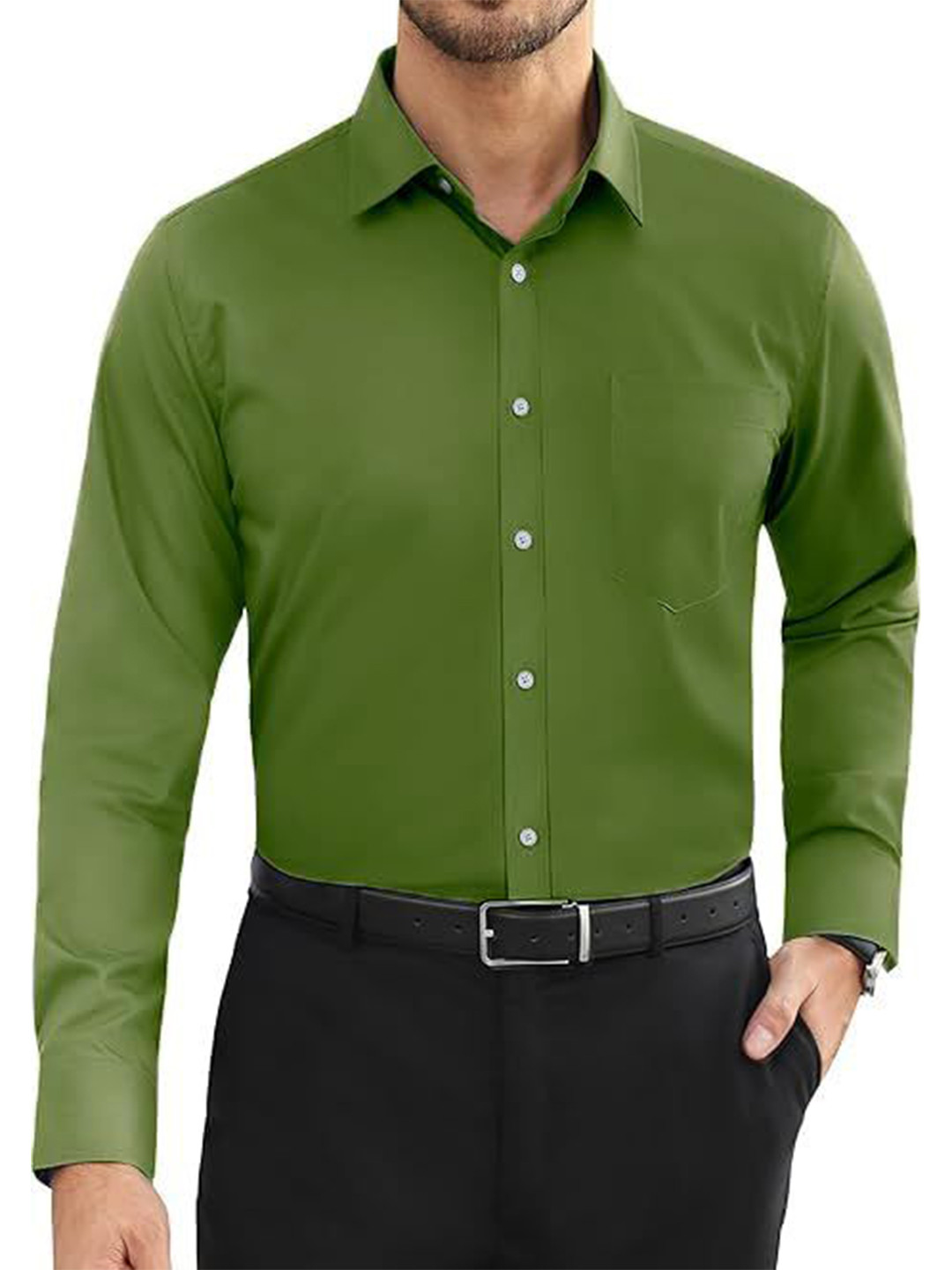 CB-COLEBROOK Spread Collar Long Sleeves Cotton Shirt