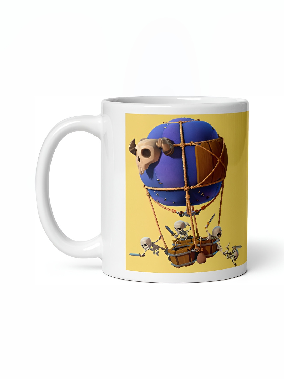 Mr UVD Yellow & Blue Graphic Printed Ceramic Glossy Mugs 350 ml