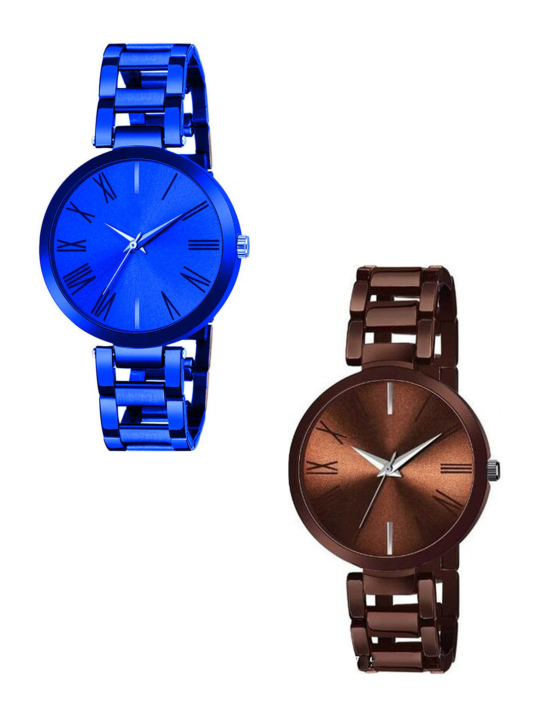 FROZIL Women Pack Of 2 Dial & Bracelet Style Straps Analogue Watch TNR-BR-BL