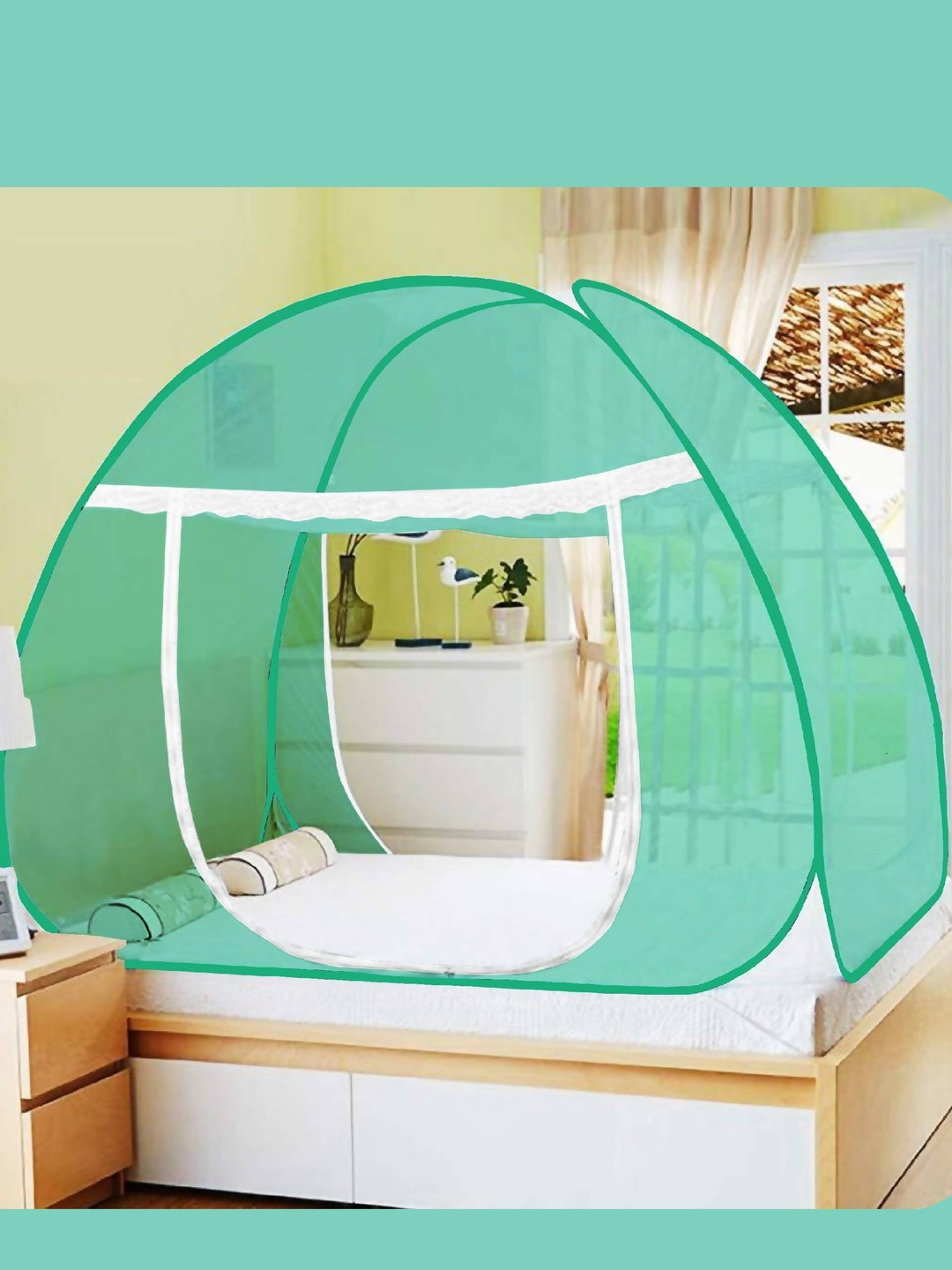 Colourful Polyester Fabric Foldable For Double Bed Mosquito Net