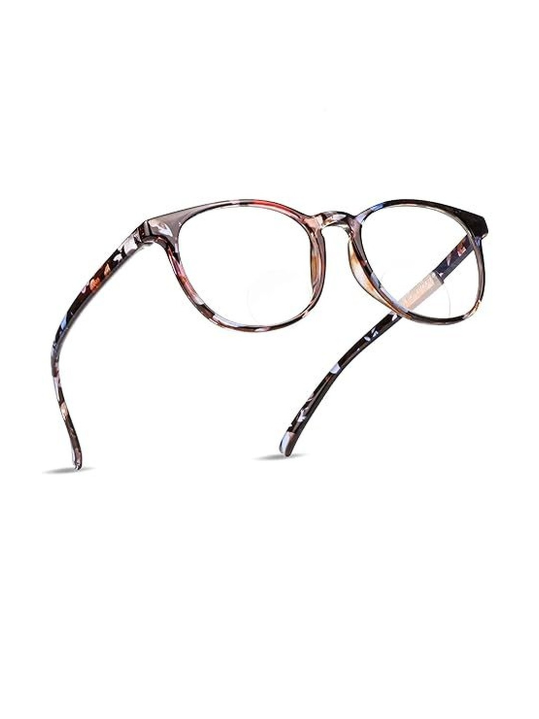 Arzonai Unisex Clear Lens & Pink Oval Sunglasses with UV Protected Lens