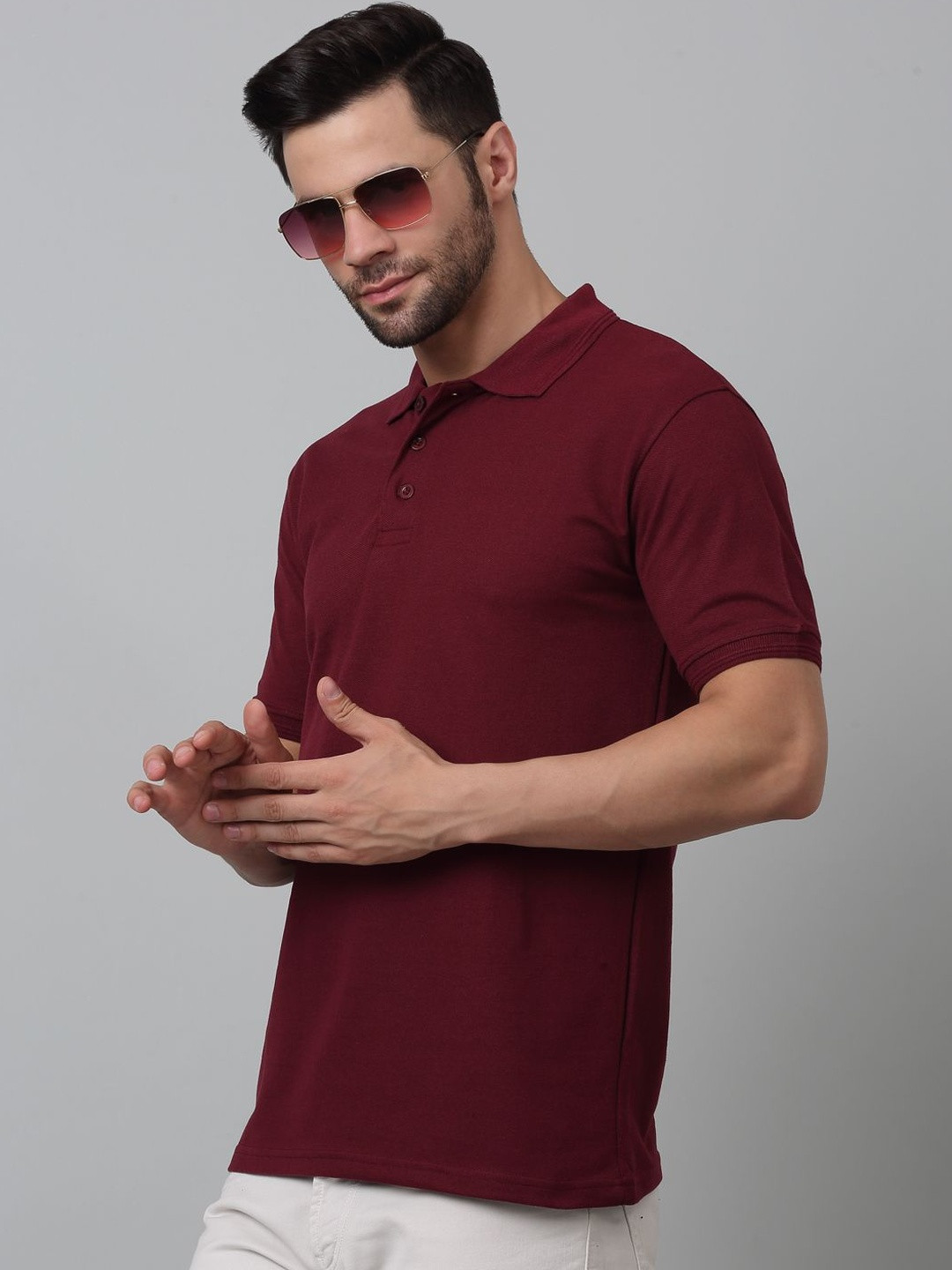 Trend Level Women Polo Collar T-shirt