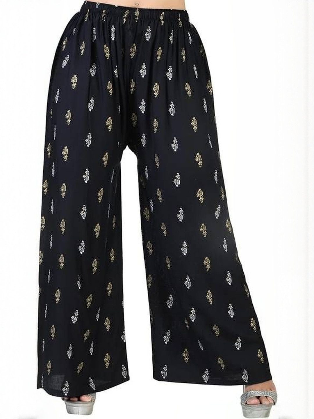 KIROTO Women Viscose Rayon Printed Palazzos