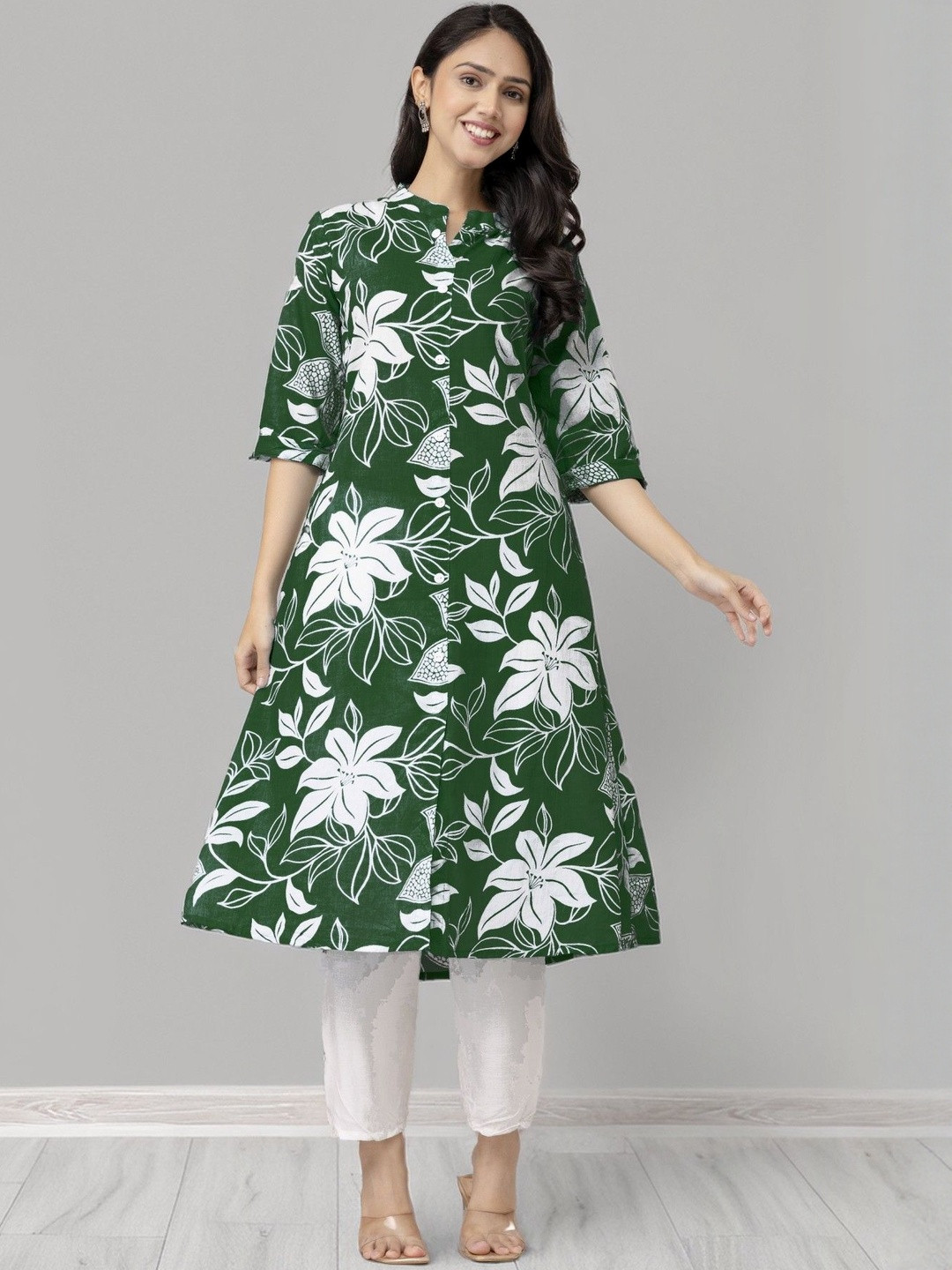 RA Creation Women Floral Printed A-Line Kurta