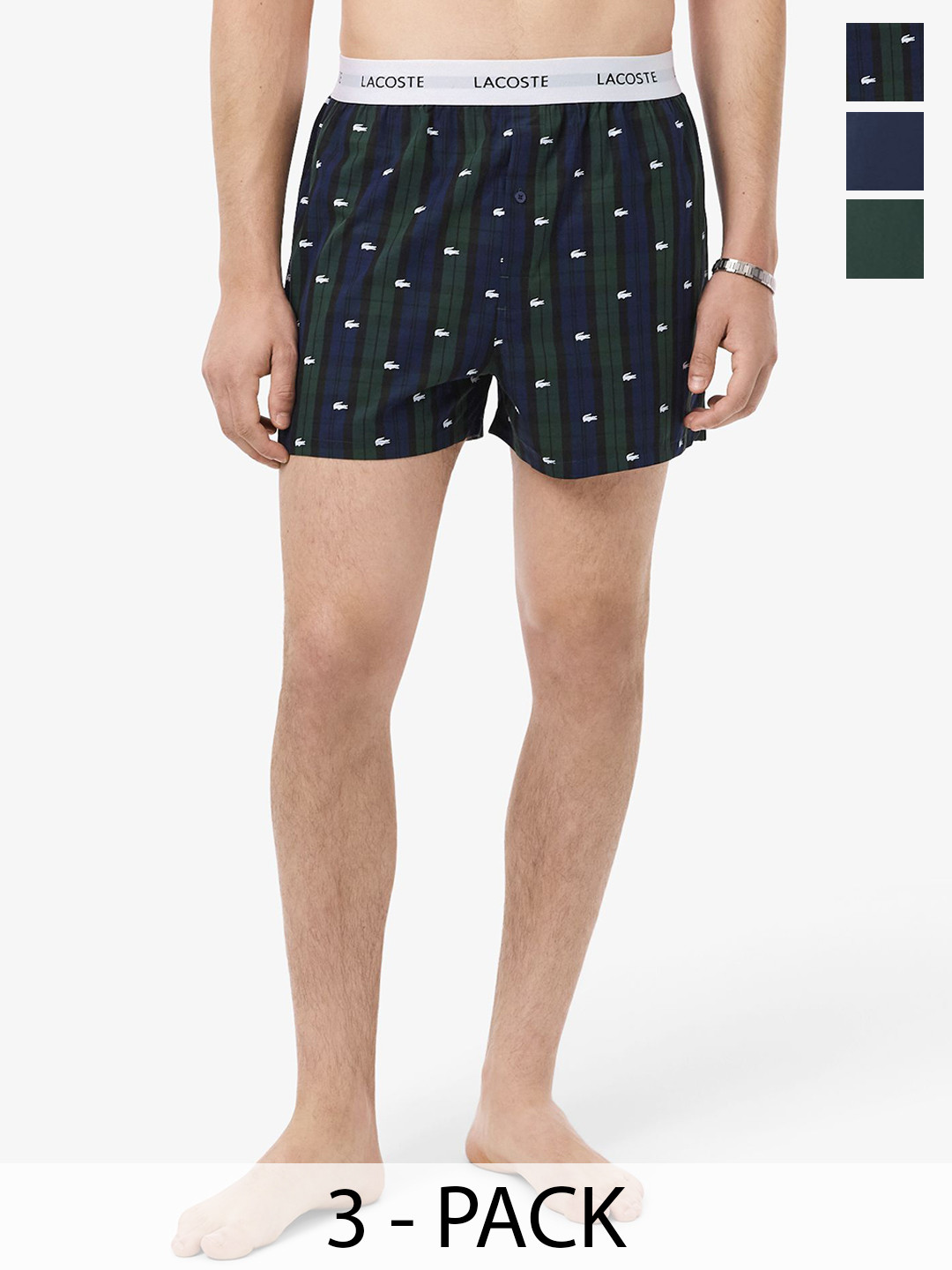 Lacoste Pack Of 3 Pure Cotton Boxers
