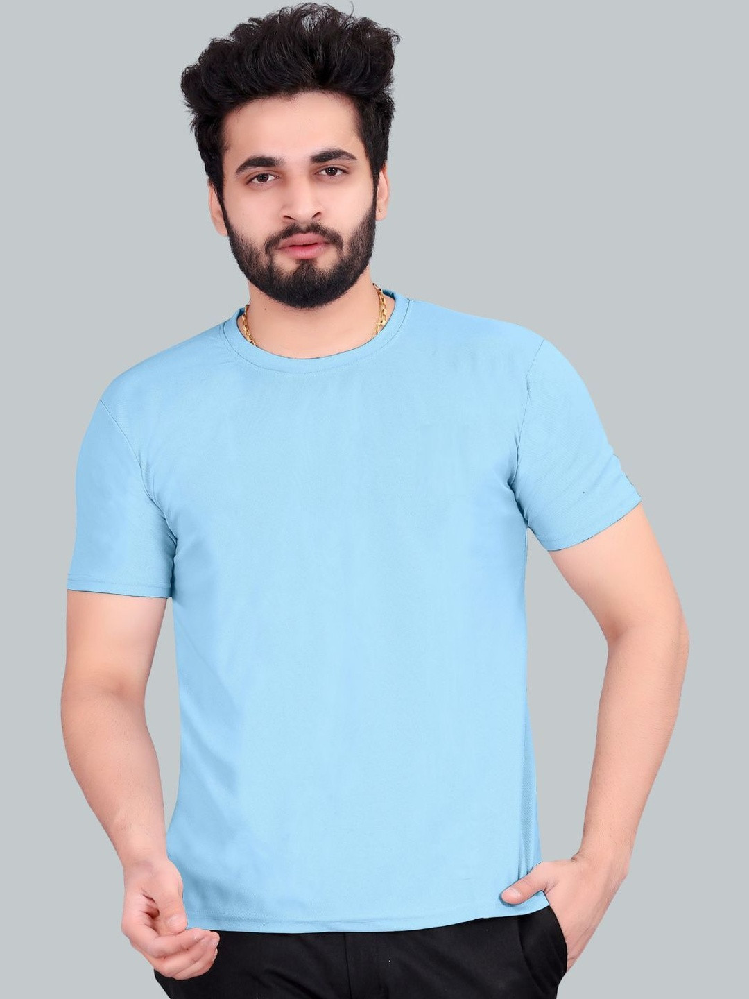 Moda Rapido Men Round Neck Short Sleeves T-shirt