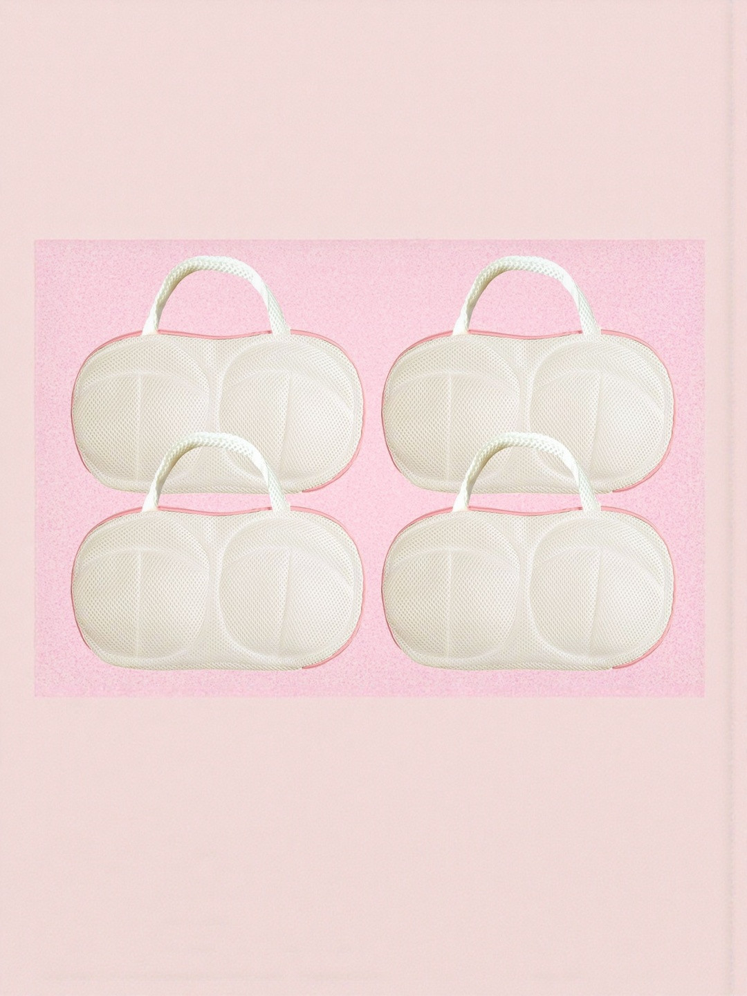 Stylista White 4 Pieces Laundry Wash Bags With Zipper