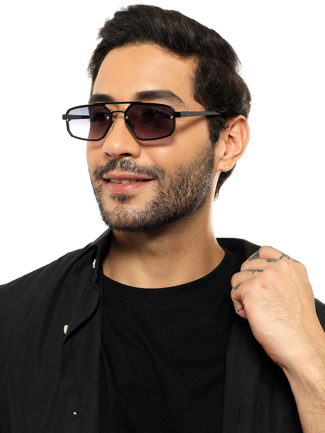 Eyejack by Voyage Unisex Rectangle Sunglasses with UV Protected Lens 5229CL855