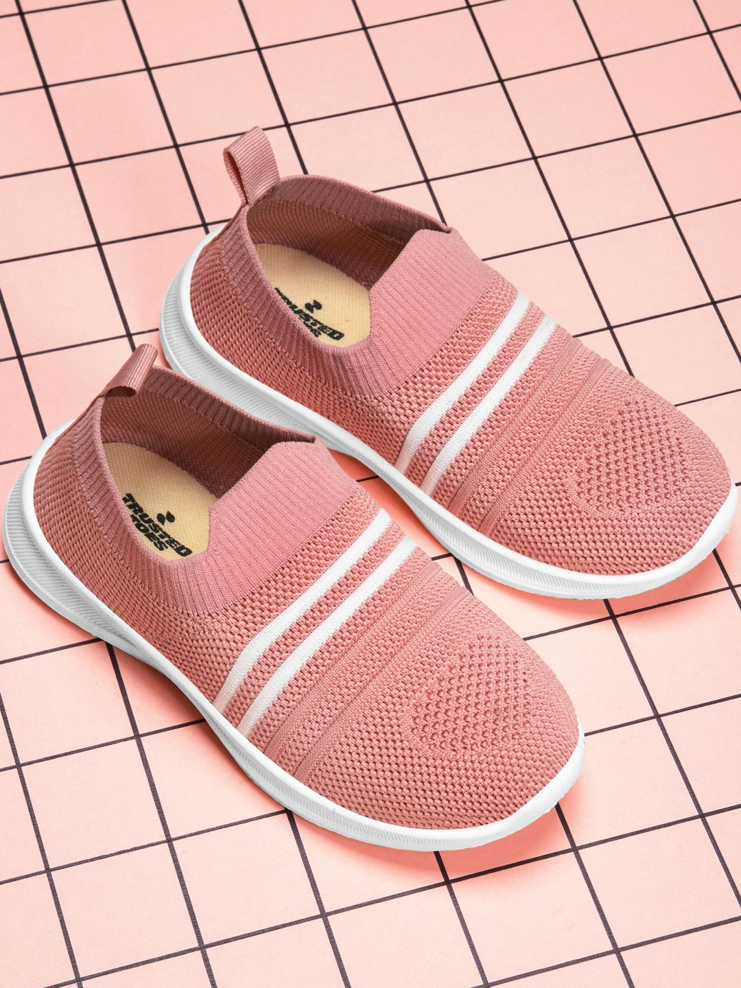 Trusted toes Unisex Kids Self Design Slip-On Sneakers