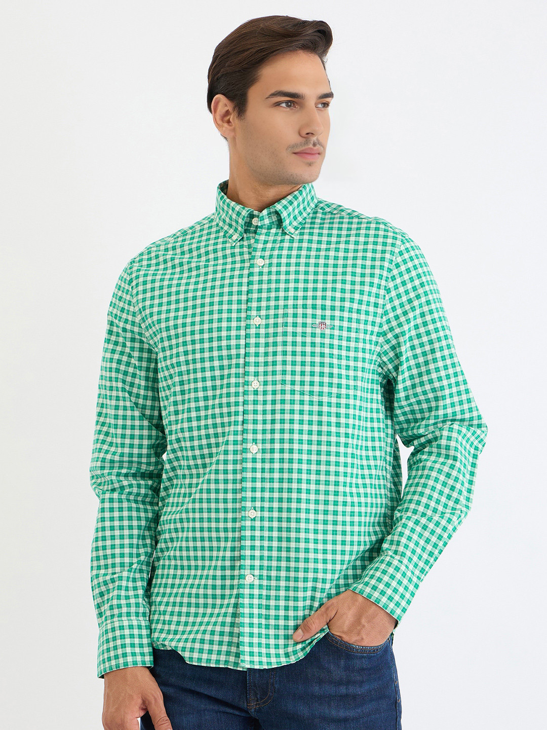 GANT Men Buffalo Checks Opaque Checked Casual Shirt